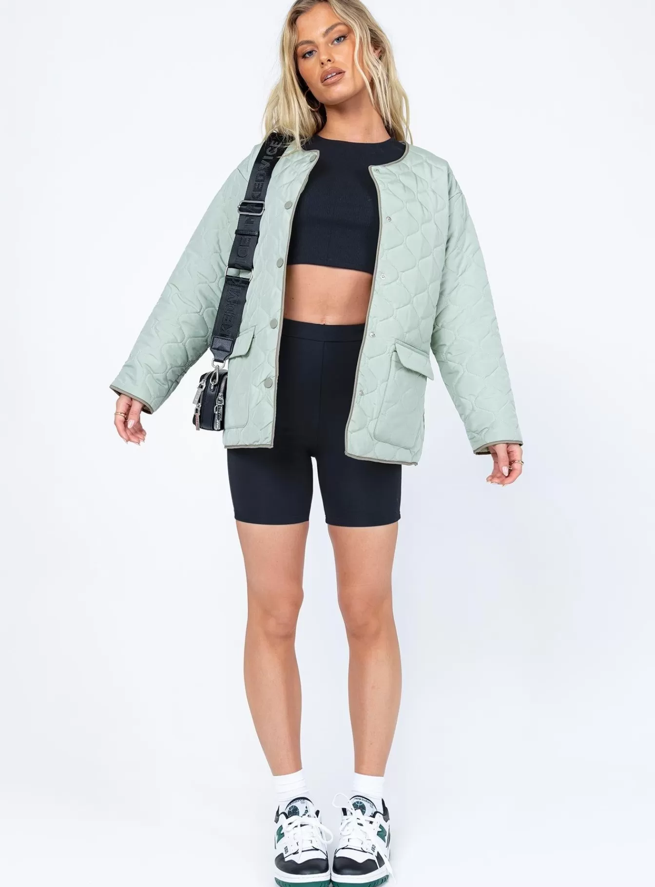 Princess Polly Puffer Jackets | Carter Quilted Liner Jacket Green