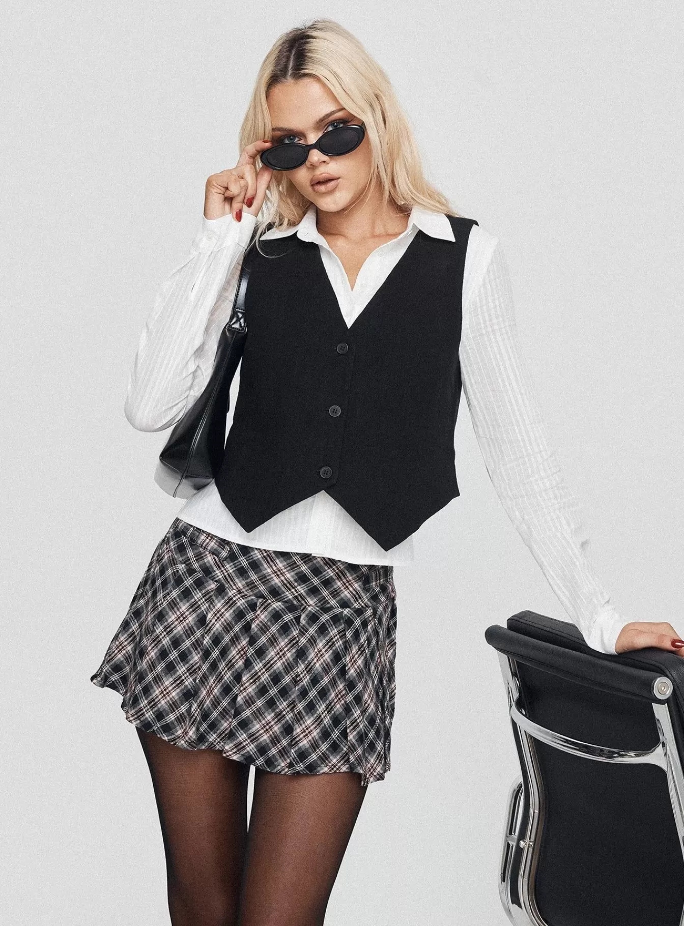 Princess Polly Skirts | Cartwright Mini Skirt Black Check