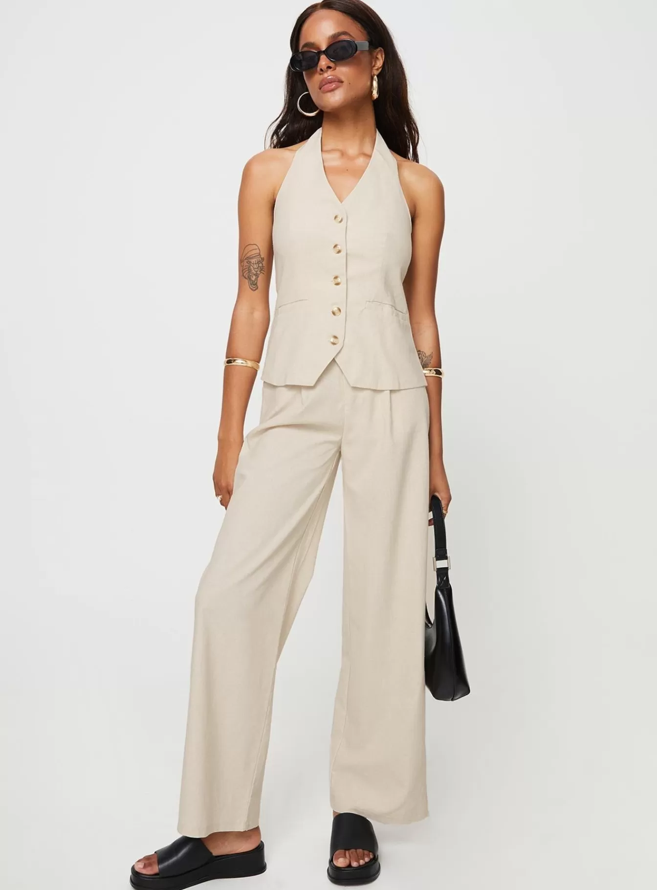 Princess Polly Pants | Cassiopeia Set Beige