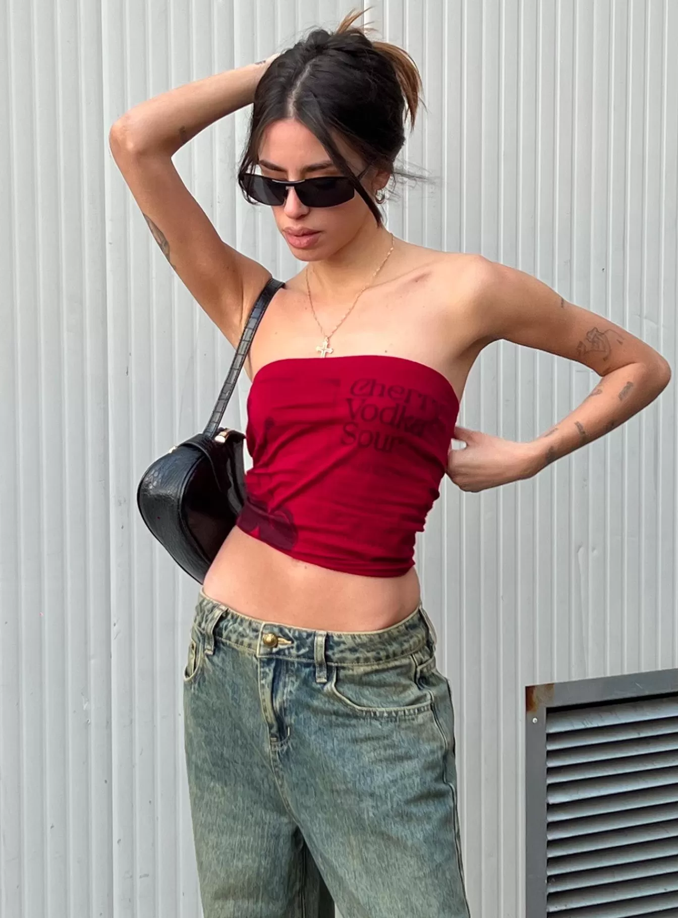 Princess Polly Crop Tops | Cherry Sip Tube Top Red