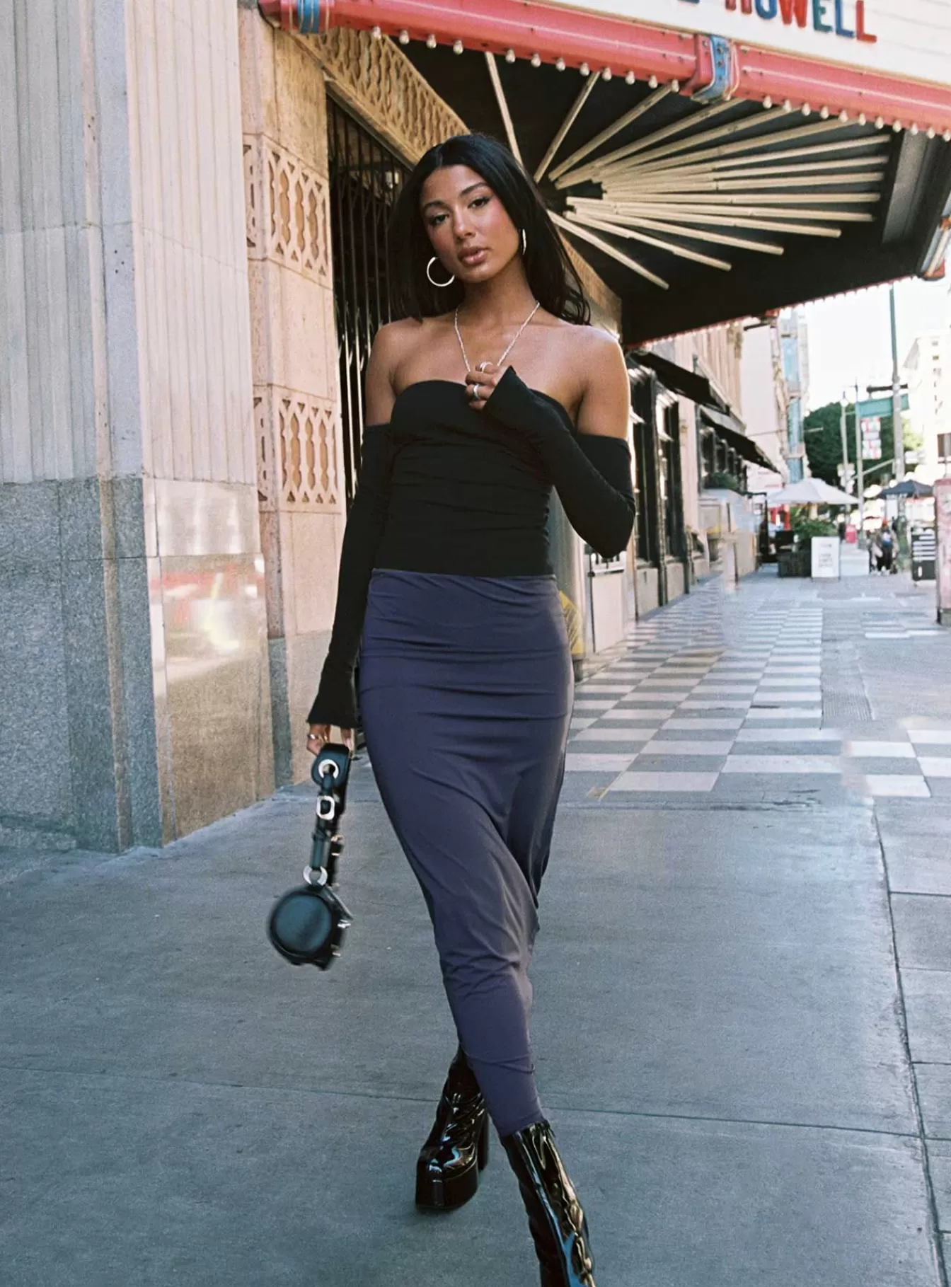 Princess Polly Basics | Chipla Maxi Skirt Slate