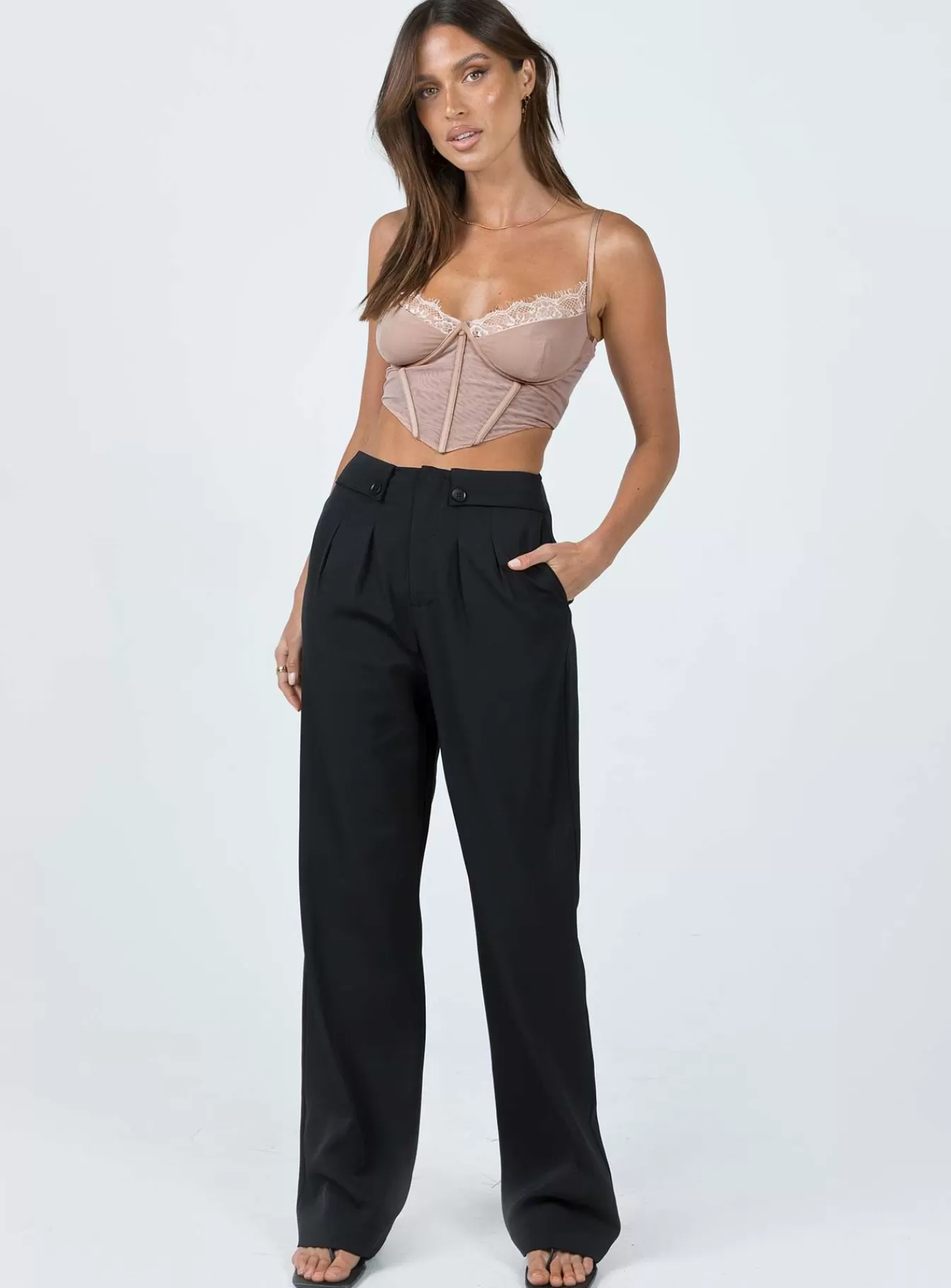 Princess Polly Crop Tops | Chosen One Top Beige
