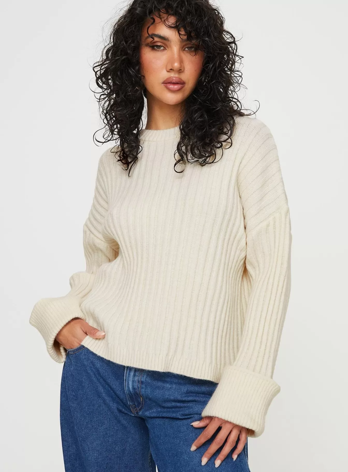 Princess Polly Long Sleeve Tops | Chrishelle Sweater Cream