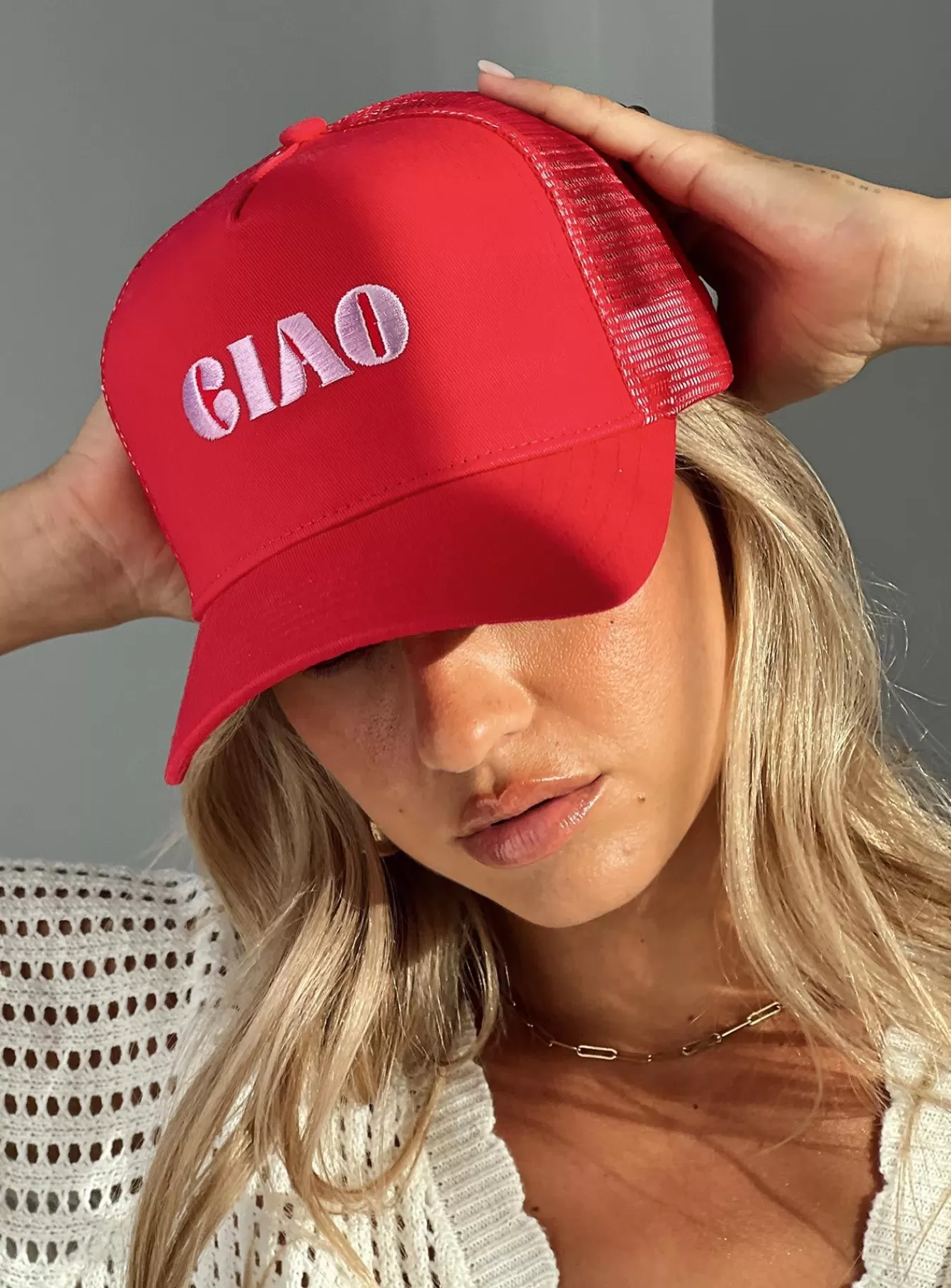 Princess Polly Hats | Ciao Trucker Hat Red/Pink