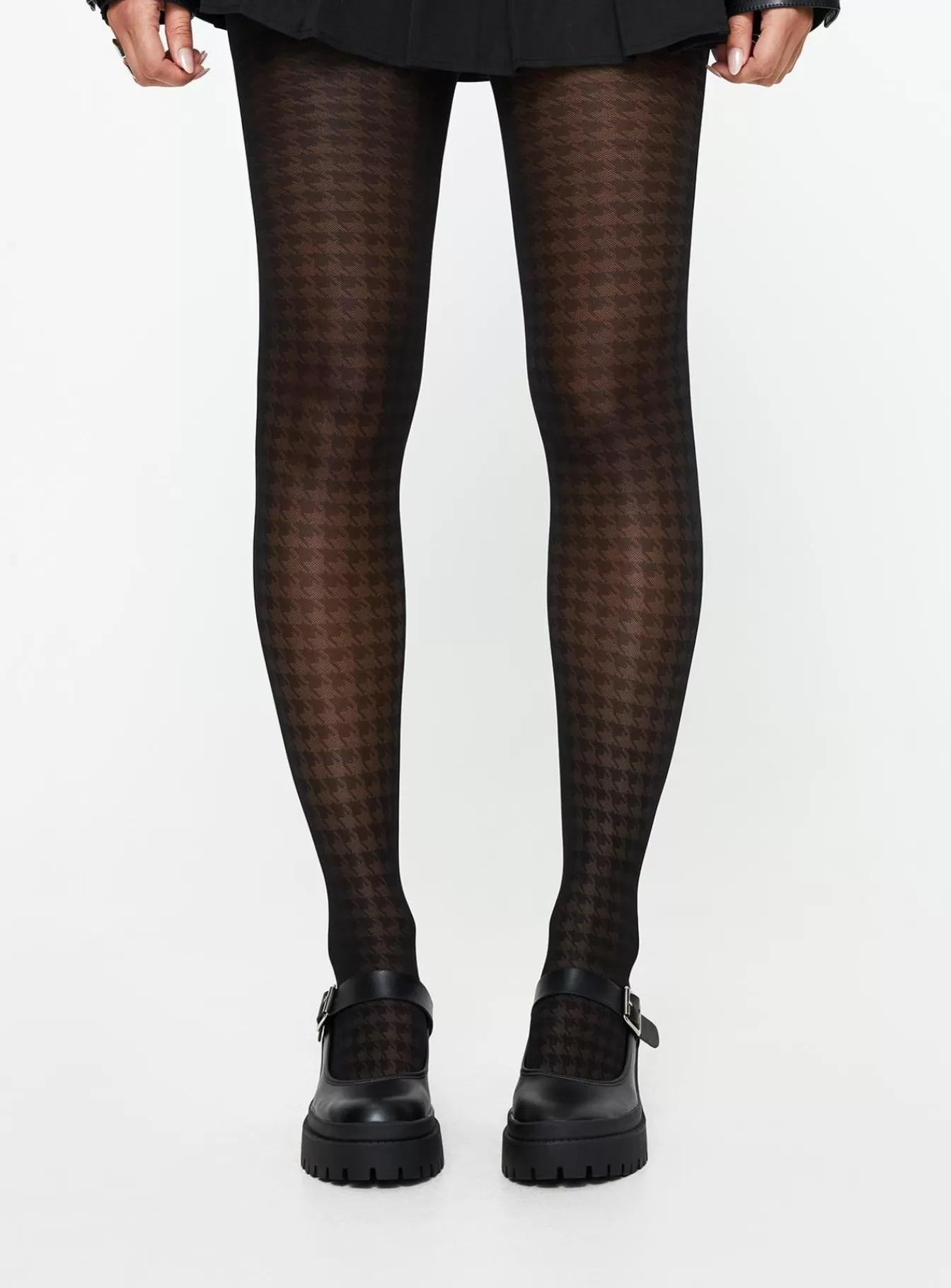 Princess Polly Socks & Tights | Clarisa Stockings Houndstooth Black