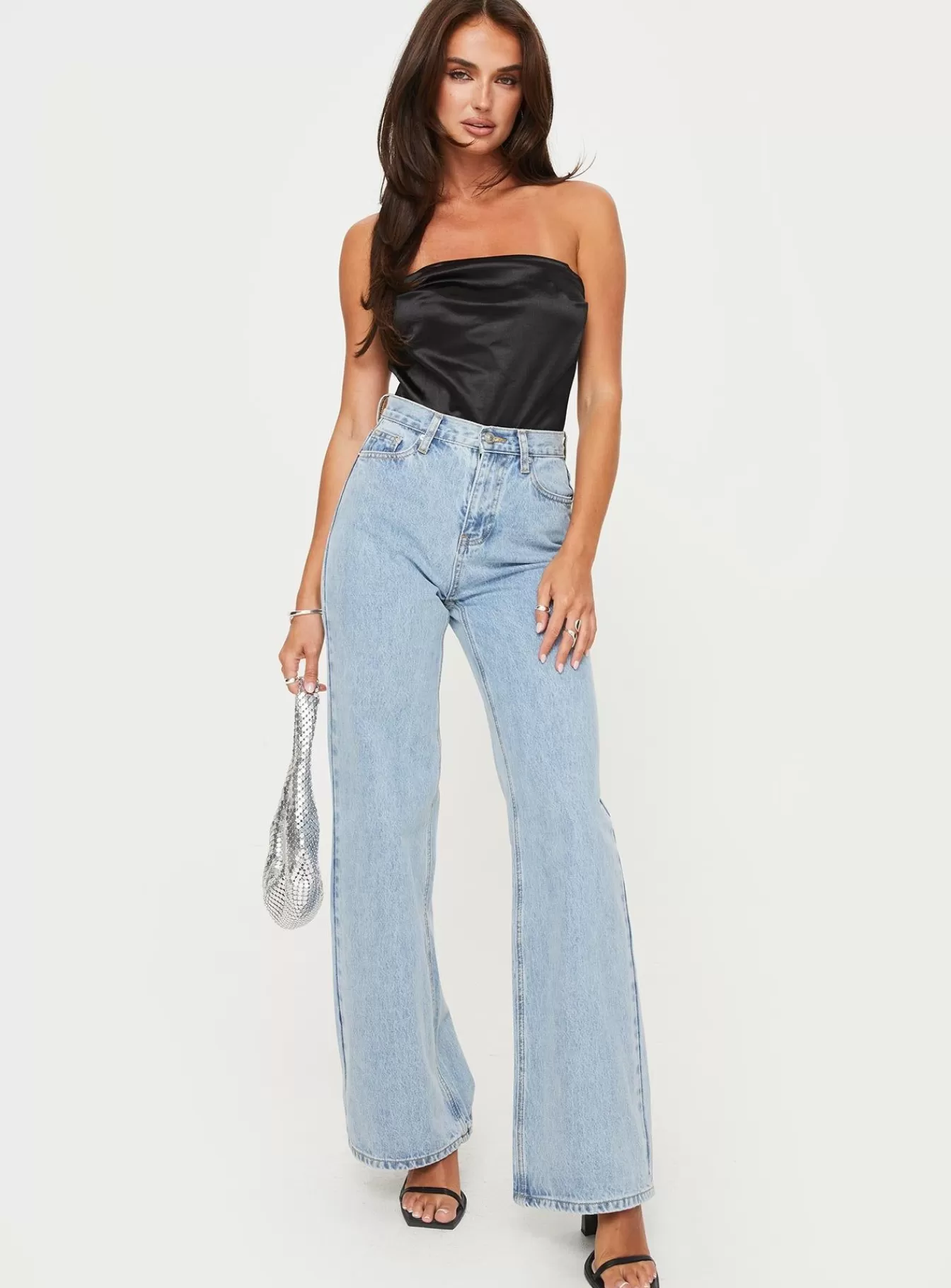 Princess Polly Party Tops | Colben Strapless Bodysuit Black