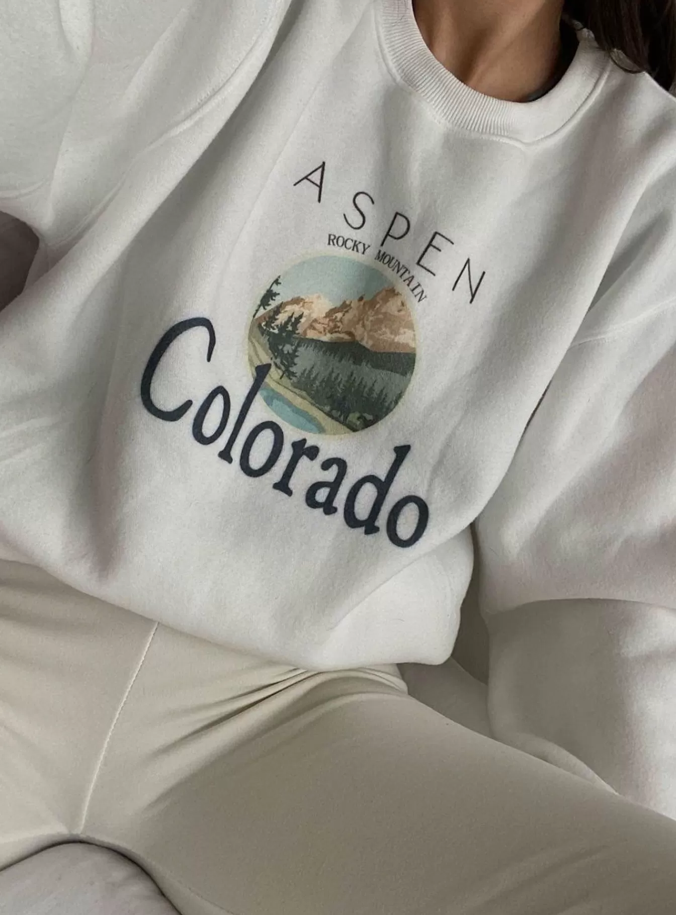 Princess Polly Sweatshirts & Hoodies | Colorado Oversized Crewneck Sweatshirt White