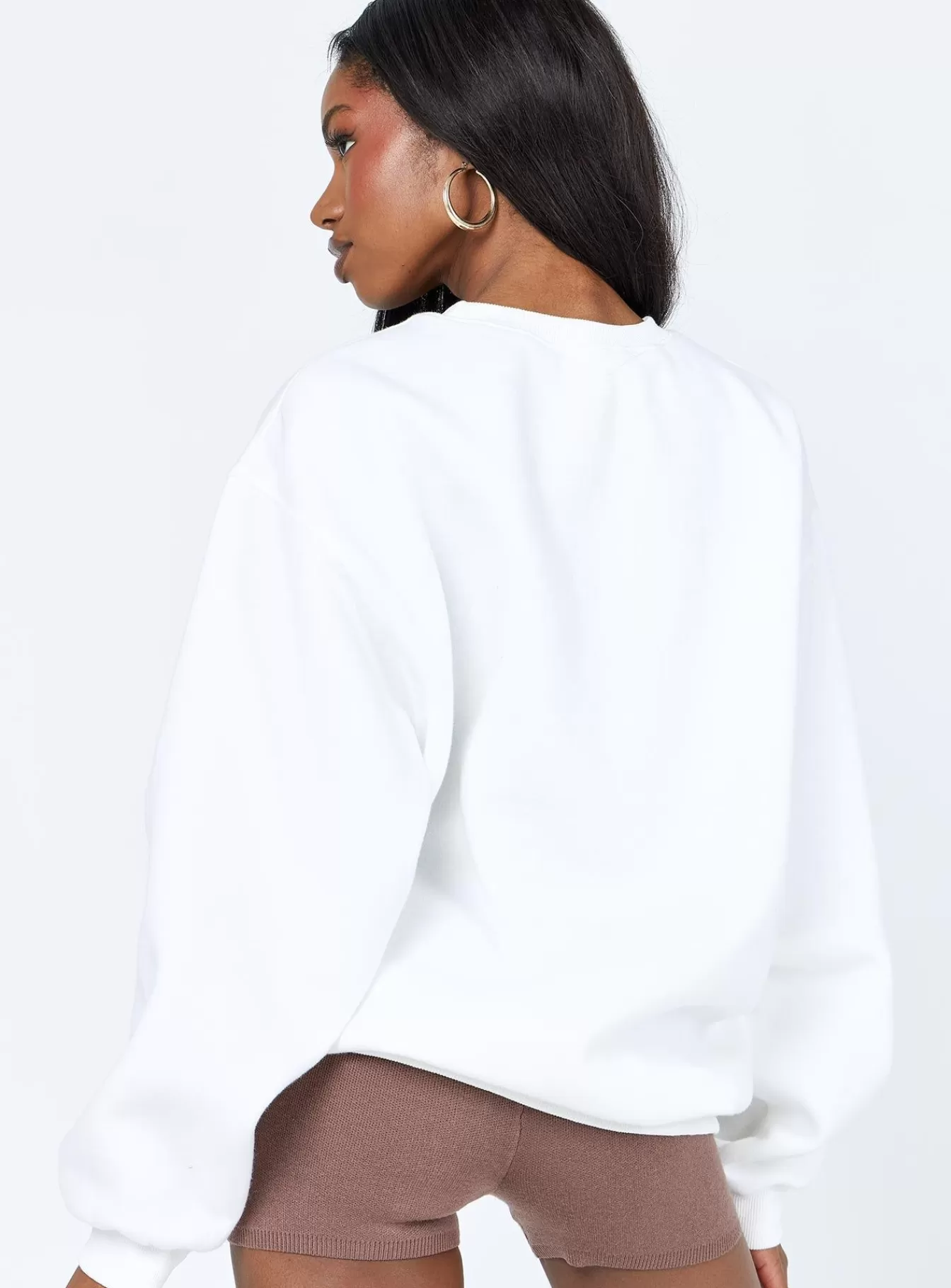 Princess Polly Sweatshirts & Hoodies | Colorado Oversized Crewneck Sweatshirt White