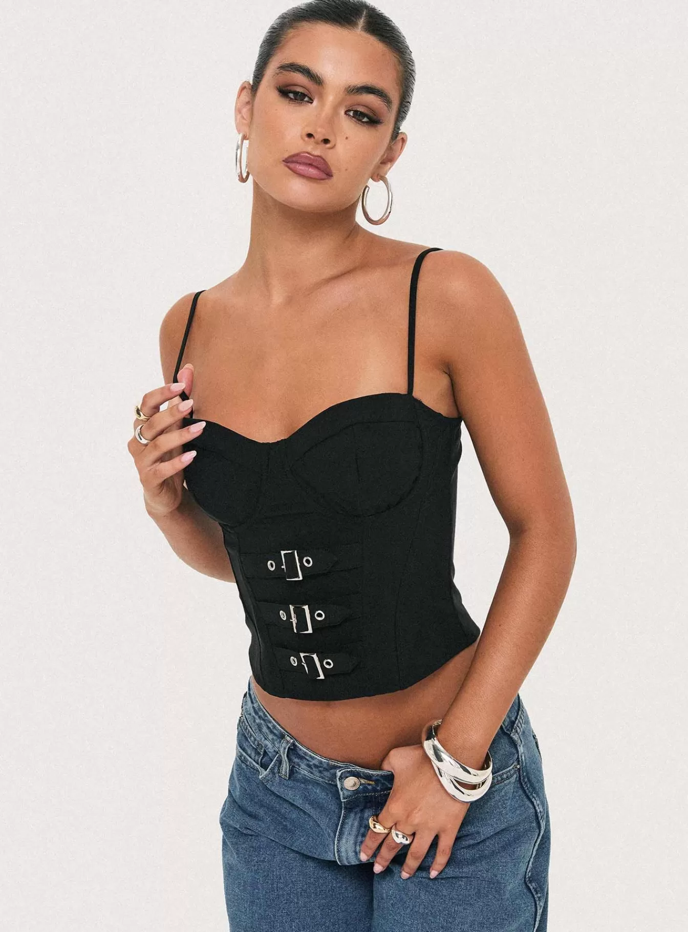 Princess Polly Corsets & Bustiers | Come Through Top Black