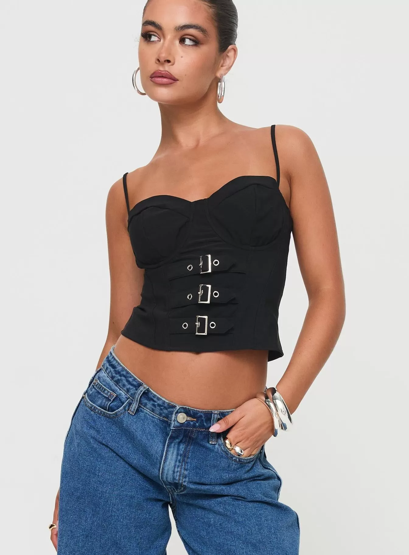 Princess Polly Corsets & Bustiers | Come Through Top Black