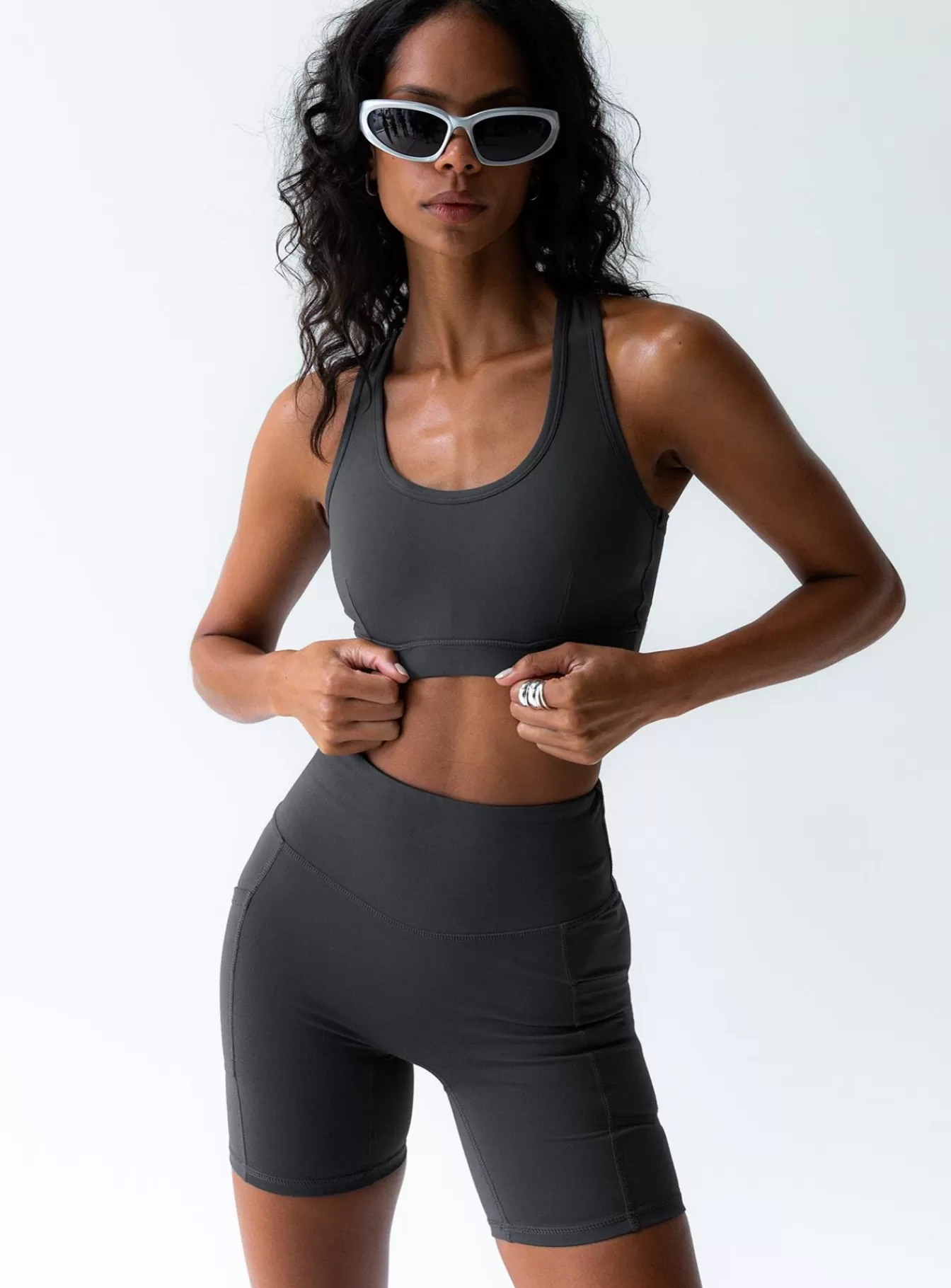 Princess Polly Shorts | Conquer Activewear Shorts Grey