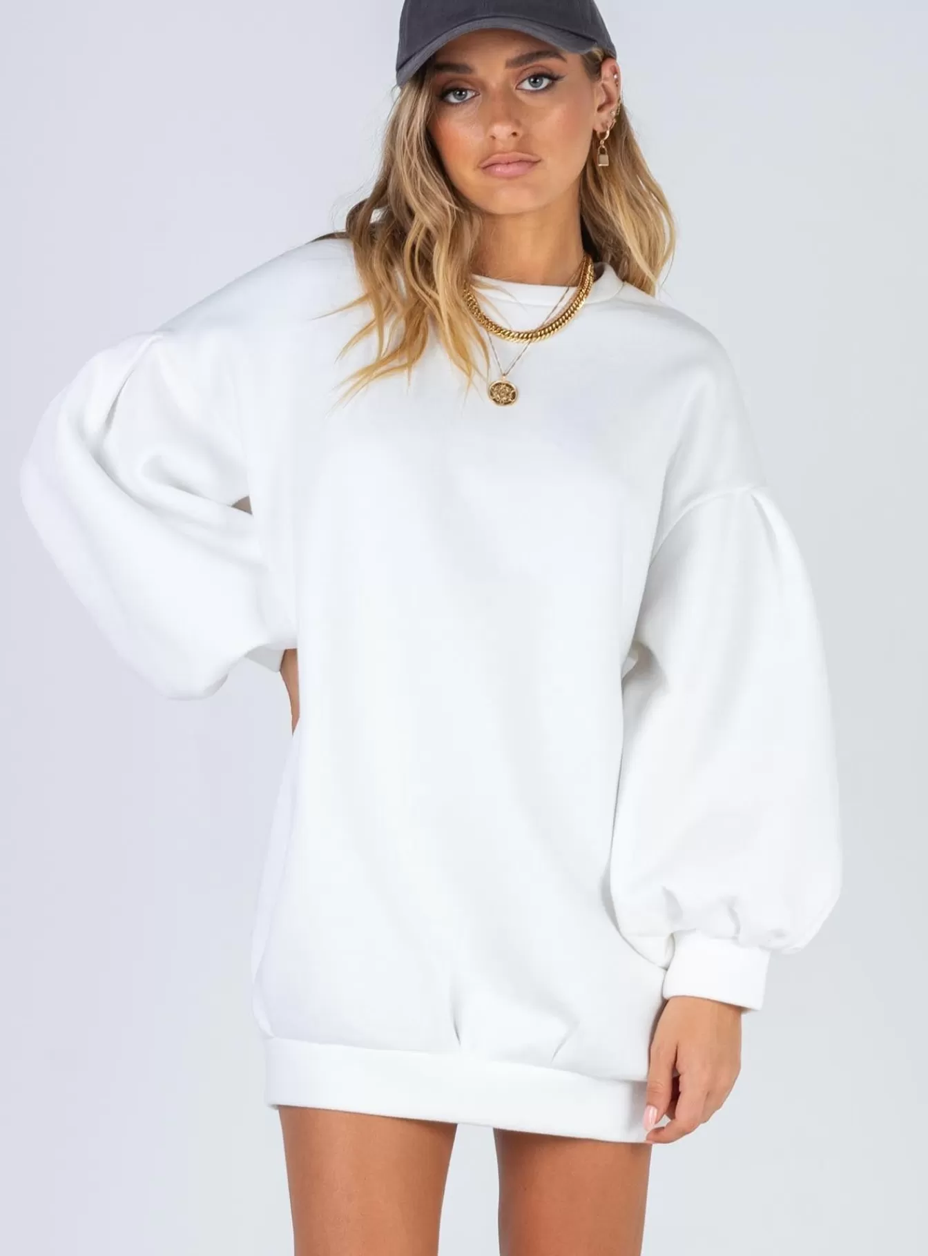 Princess Polly Mini Dresses | Corrie Sweater Mini Dress White