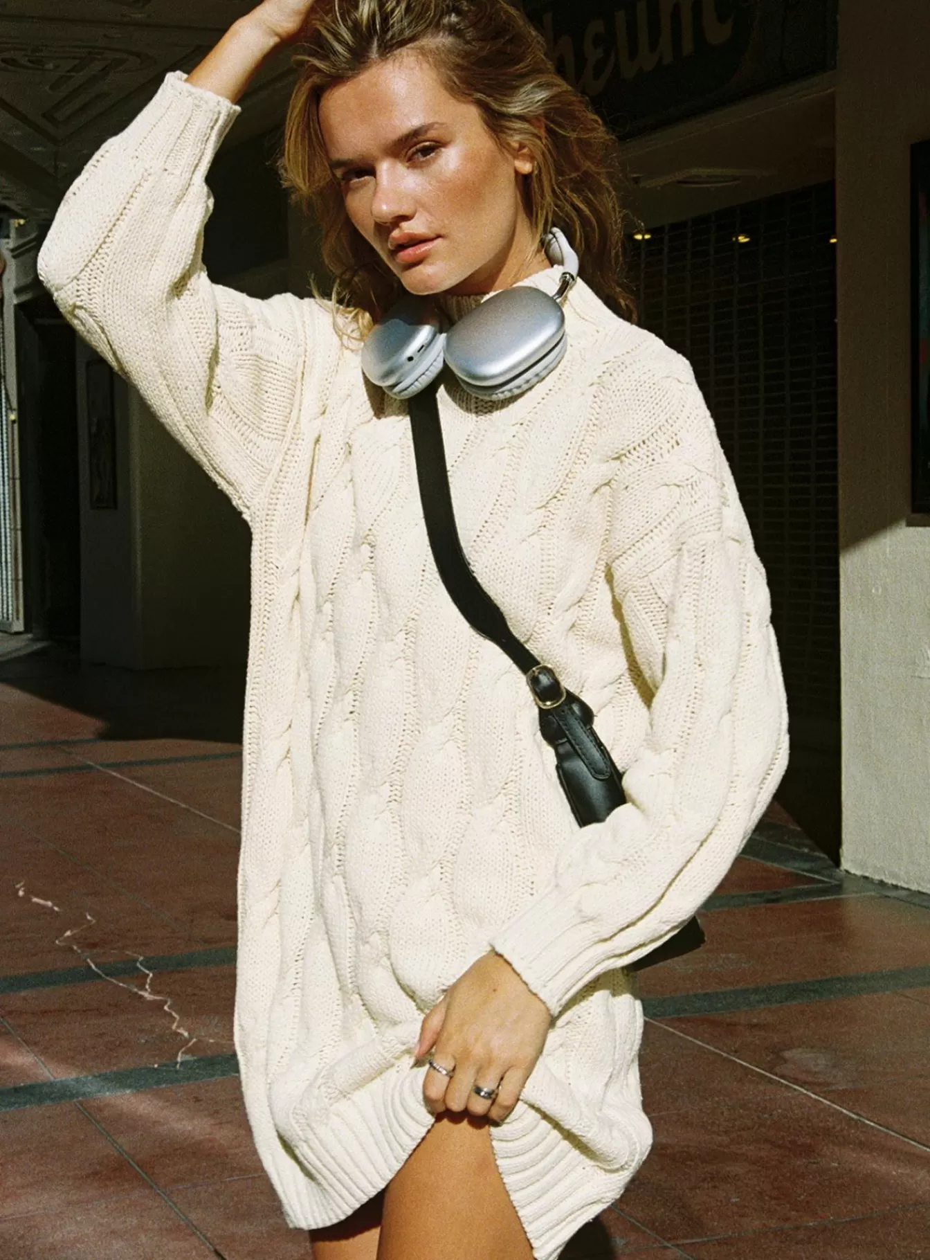 Princess Polly Mini Dresses | Corthay Sweater Mini Dress Cream