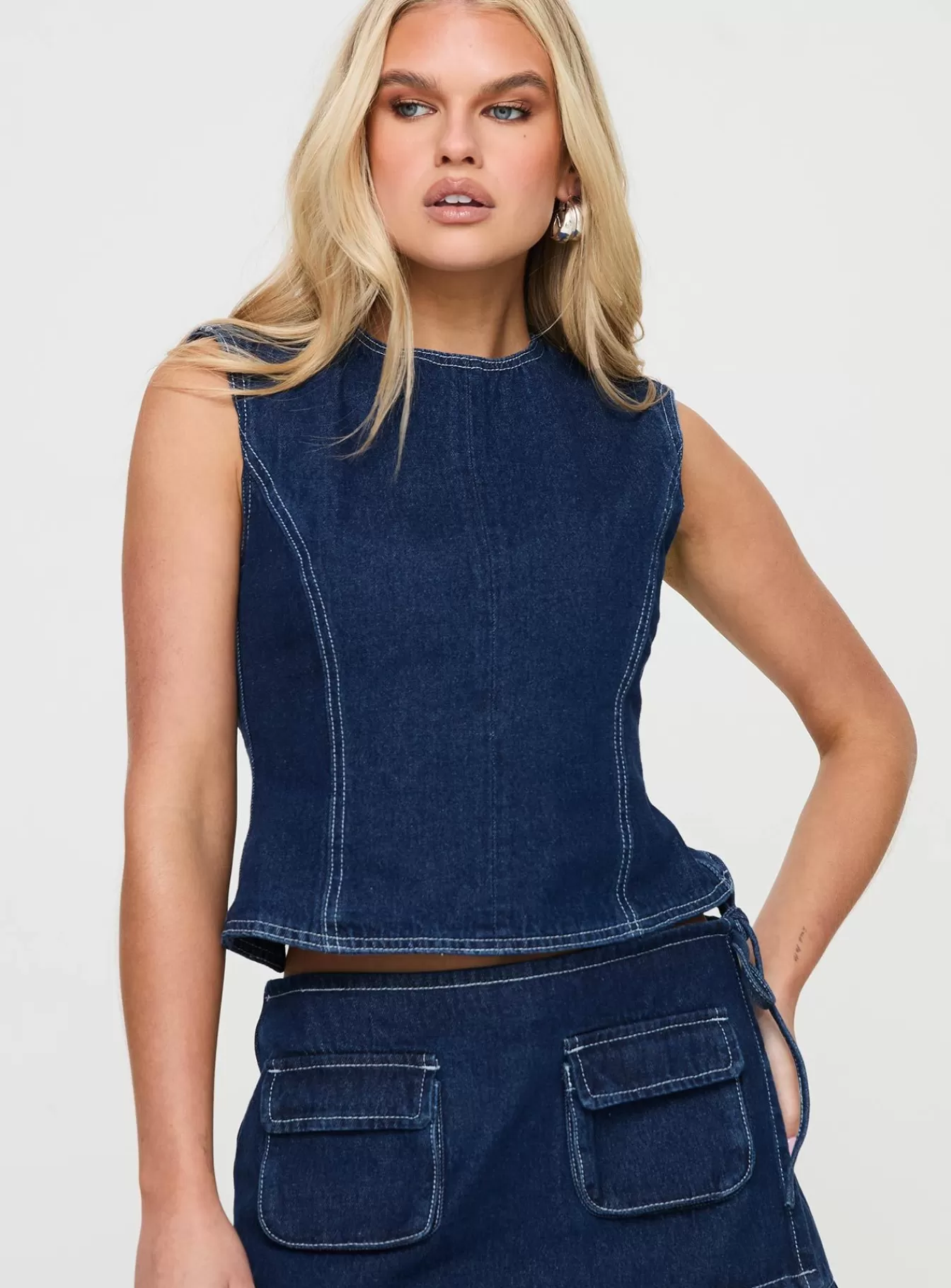 Princess Polly Tanks & Strapless Tops | Countryside Top Denim