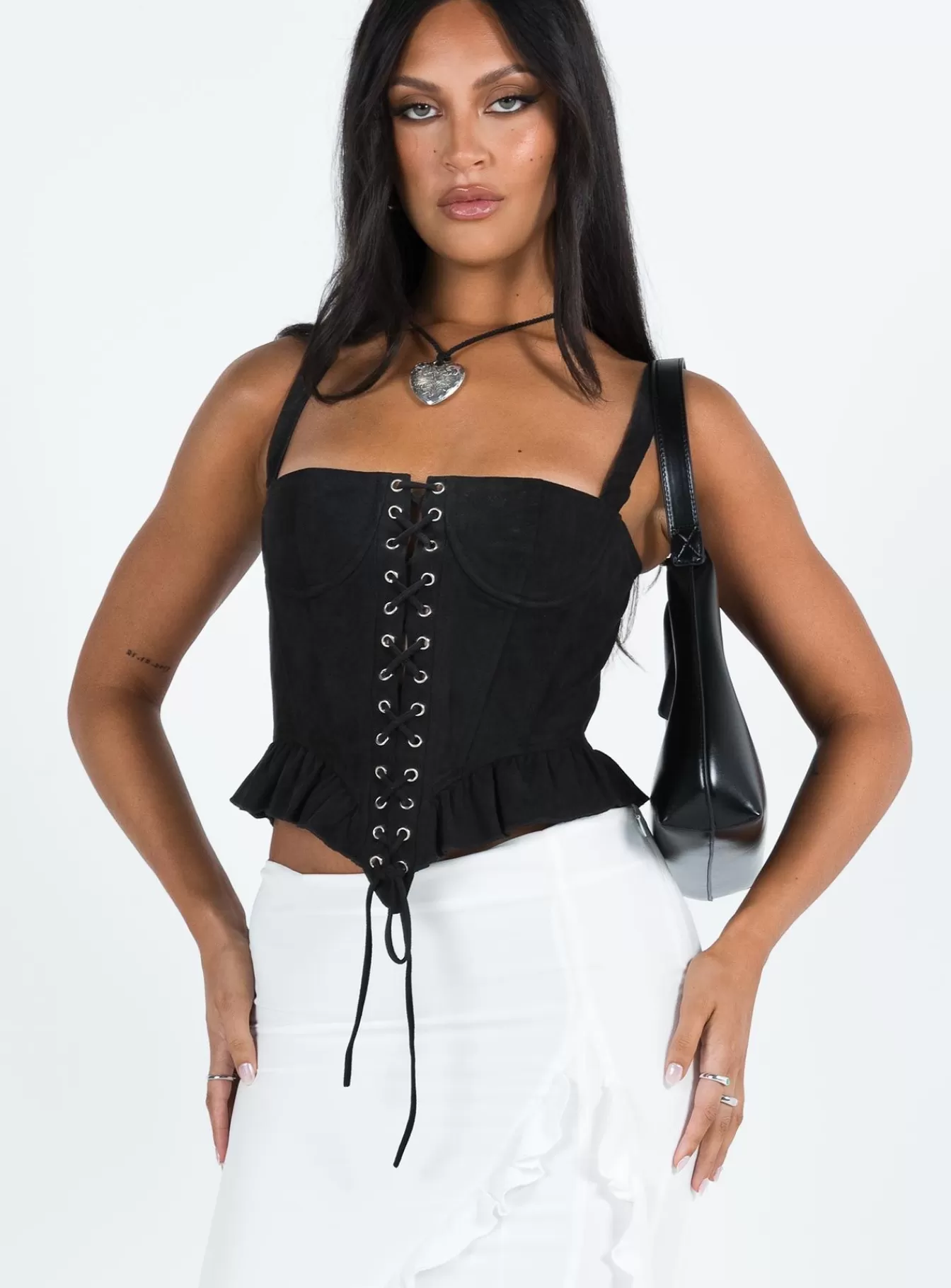 Princess Polly Corsets & Bustiers | Cuatro Corset Top Black
