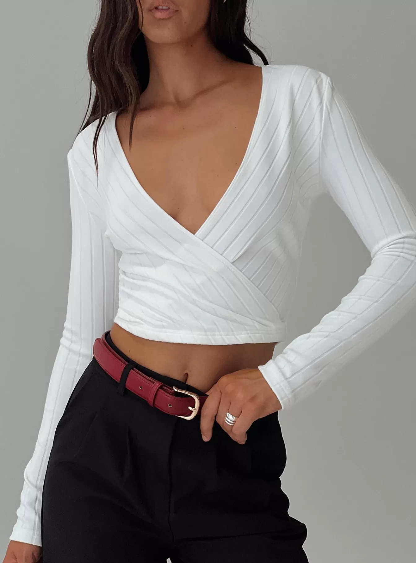Princess Polly Long Sleeve Tops | Cushien Long Sleeve Top White