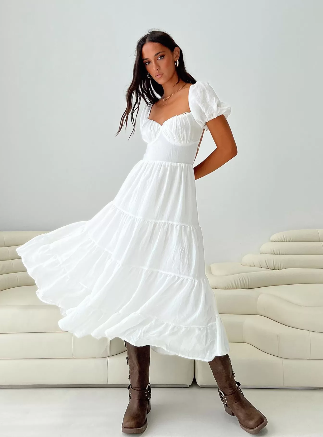 Princess Polly Midi Dresses | Danny Midi Dress White