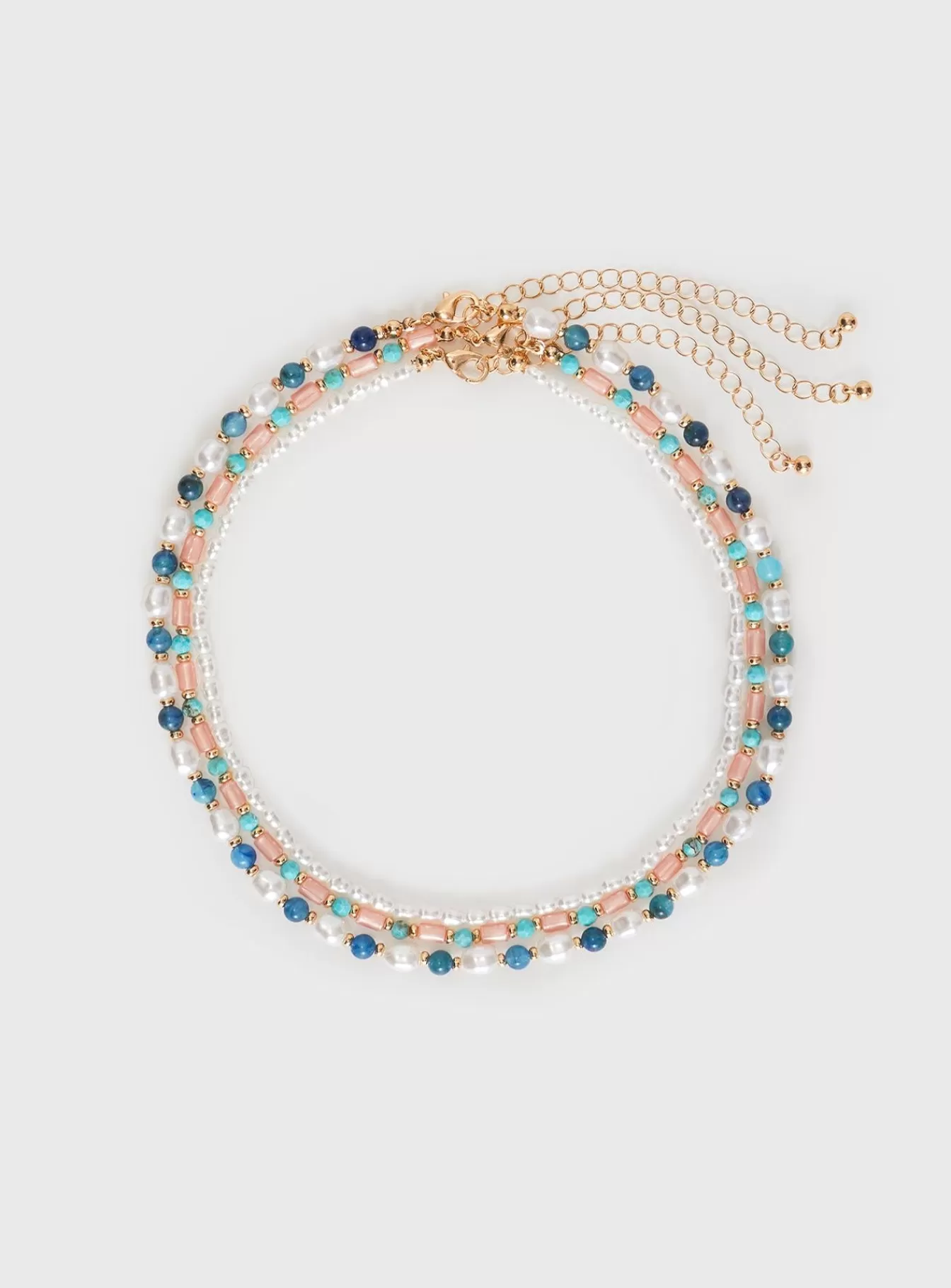 Princess Polly Necklaces | Dawsorn Beaded Necklace Pack Gold / Multi