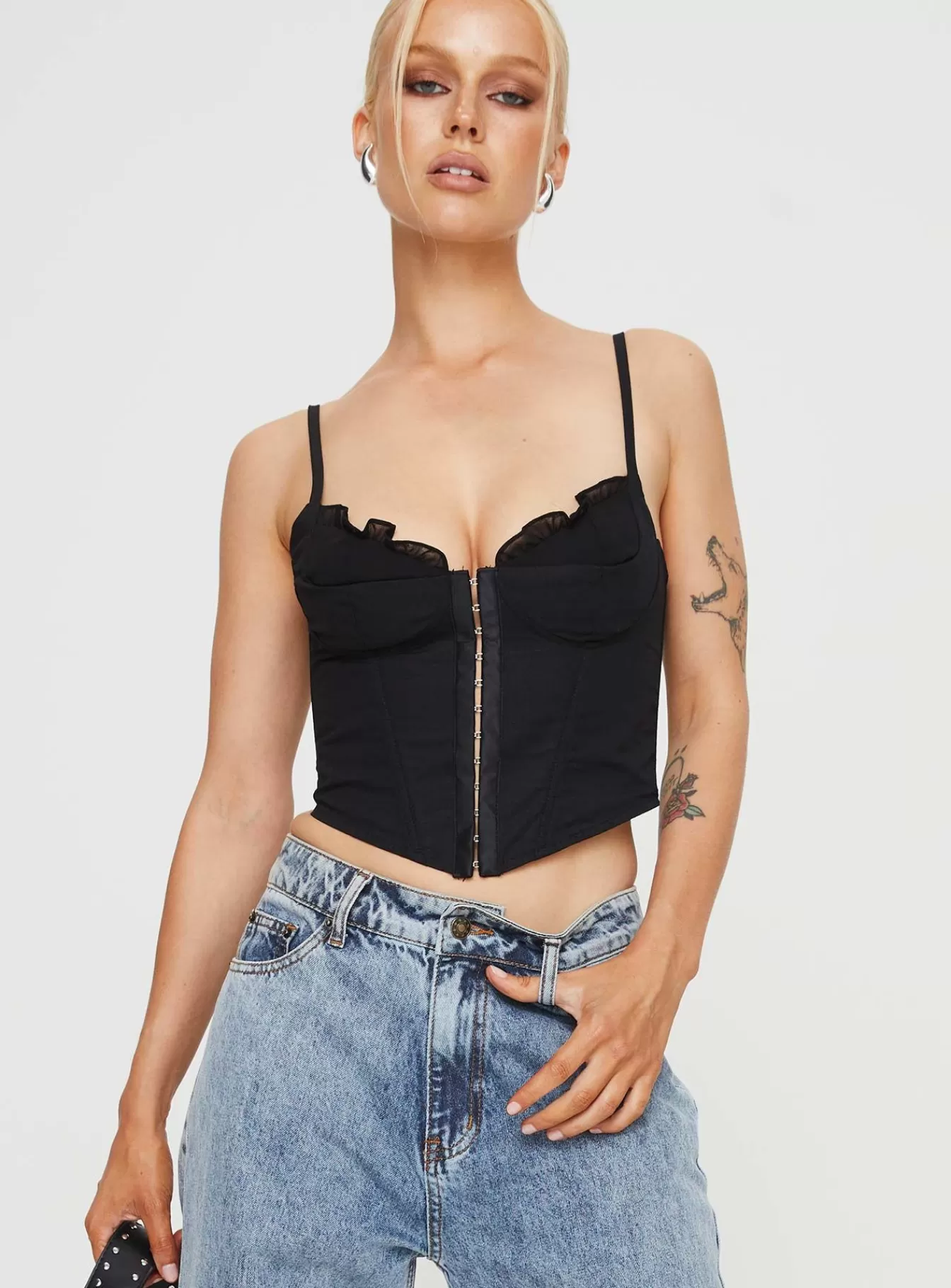 Princess Polly Corsets & Bustiers | Destiny Top Black