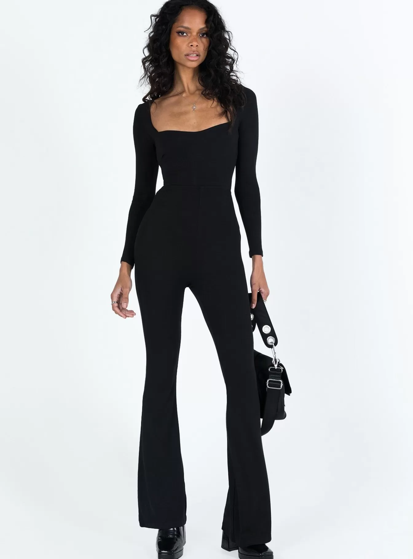 Princess Polly Basics | Devera Jumpsuit Black