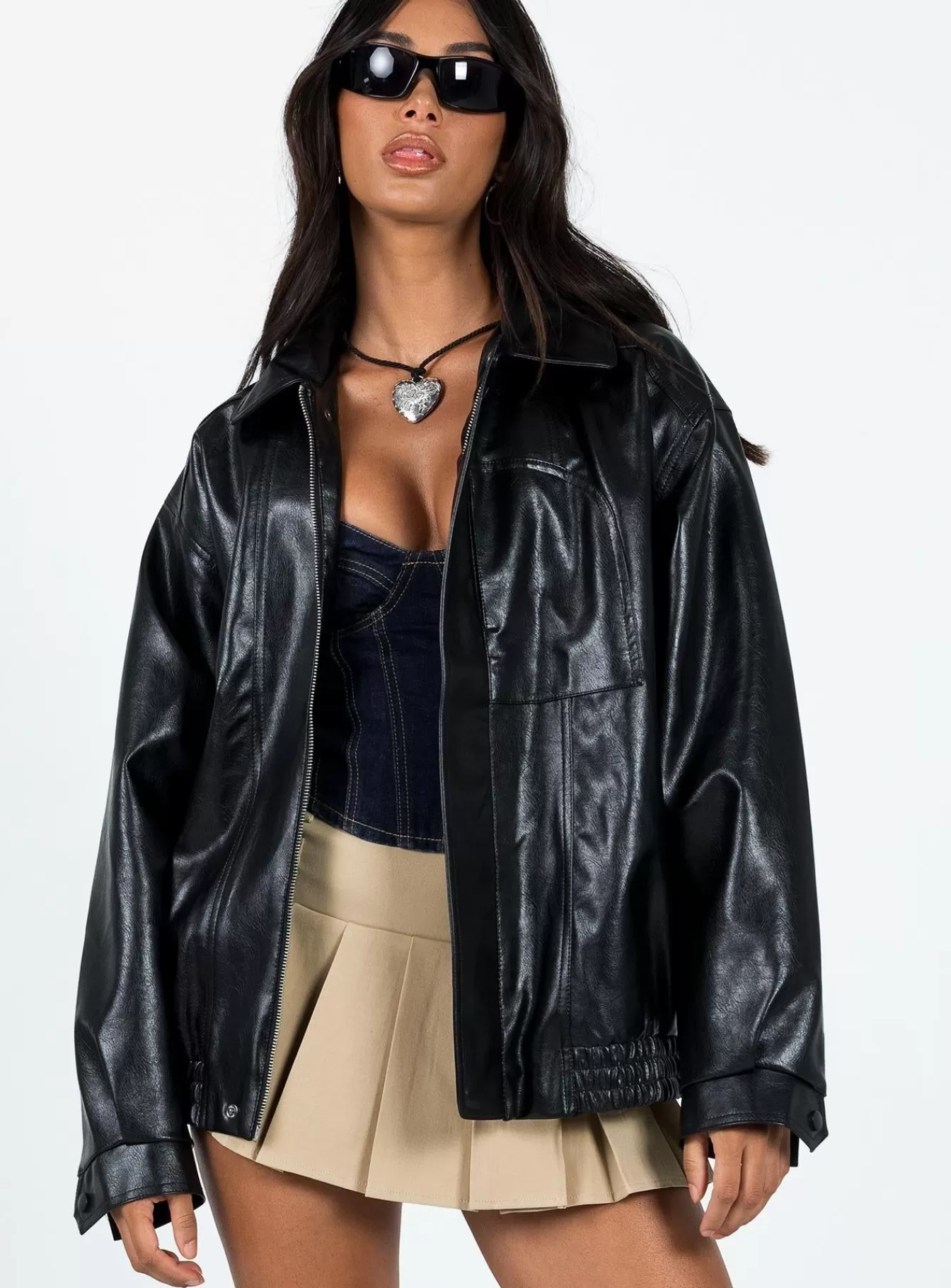 Princess Polly Leather Jackets | Devija Faux Leather Jacket Black
