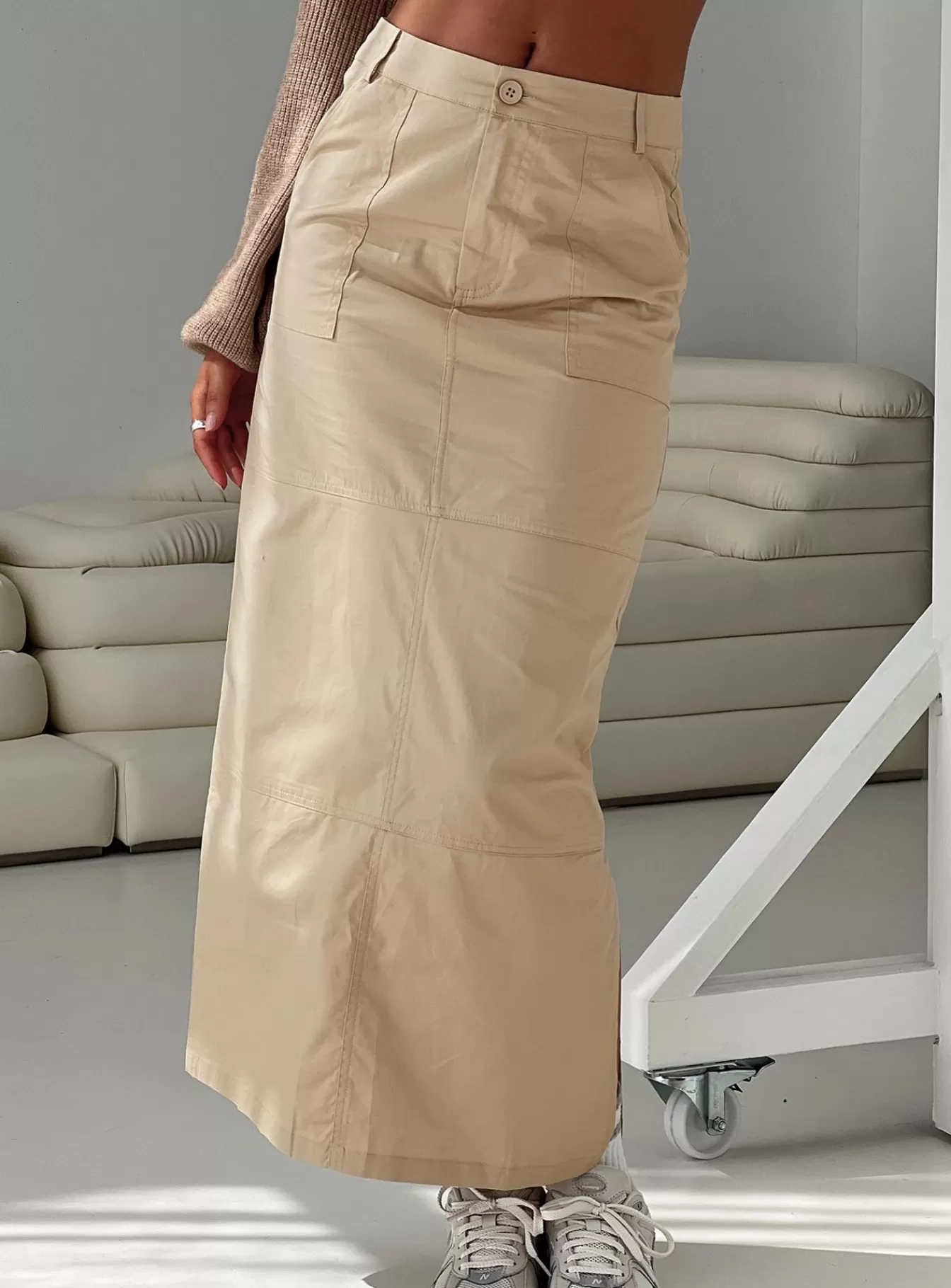 Princess Polly Skirts | Devine Cargo Maxi Skirt Stone