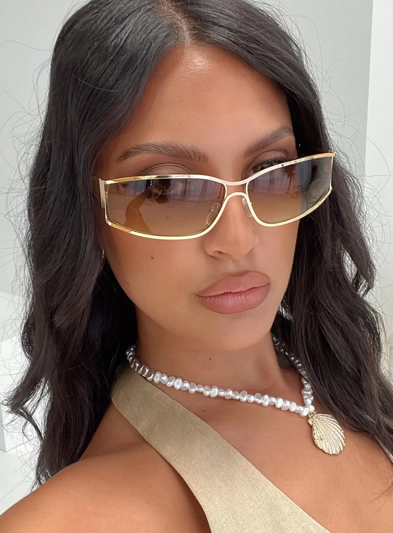 Princess Polly Sunglasses | Dyxon Sunglasses Gold/Brown