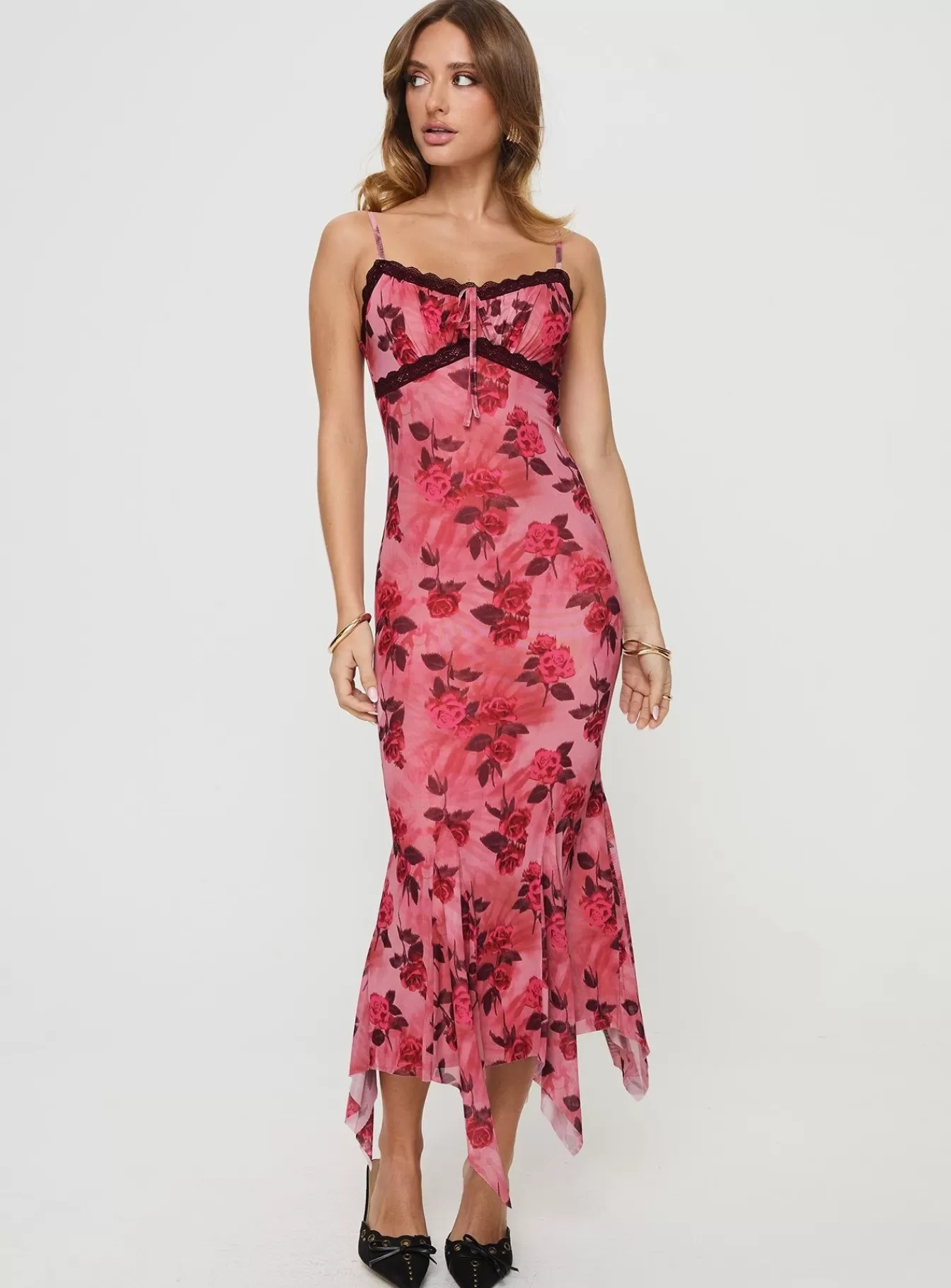 Princess Polly Maxi Dresses | Eirini Maxi Dress Pink Floral