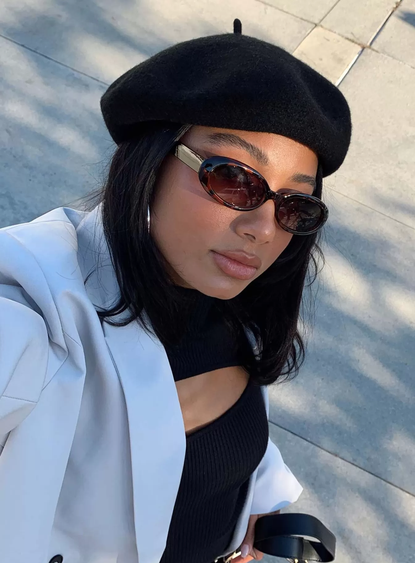 Princess Polly Hats | Elio Beret Black