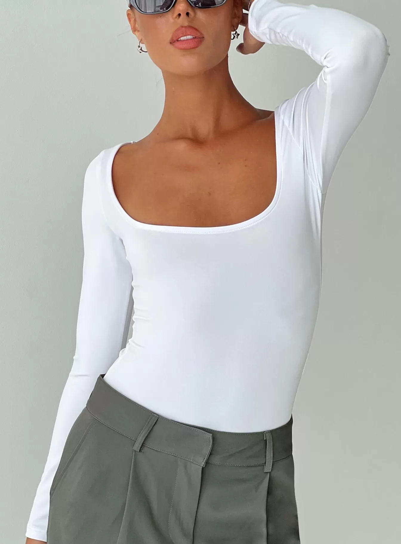 Princess Polly Long Sleeve Tops | Ellery Bodysuit White