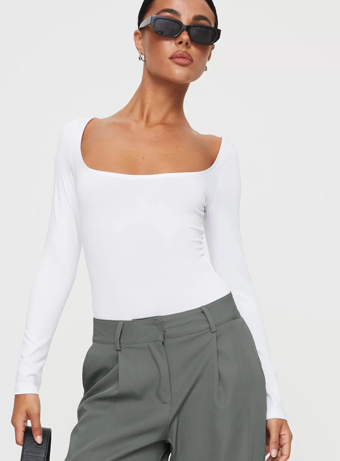 Princess Polly Long Sleeve Tops | Ellery Bodysuit White