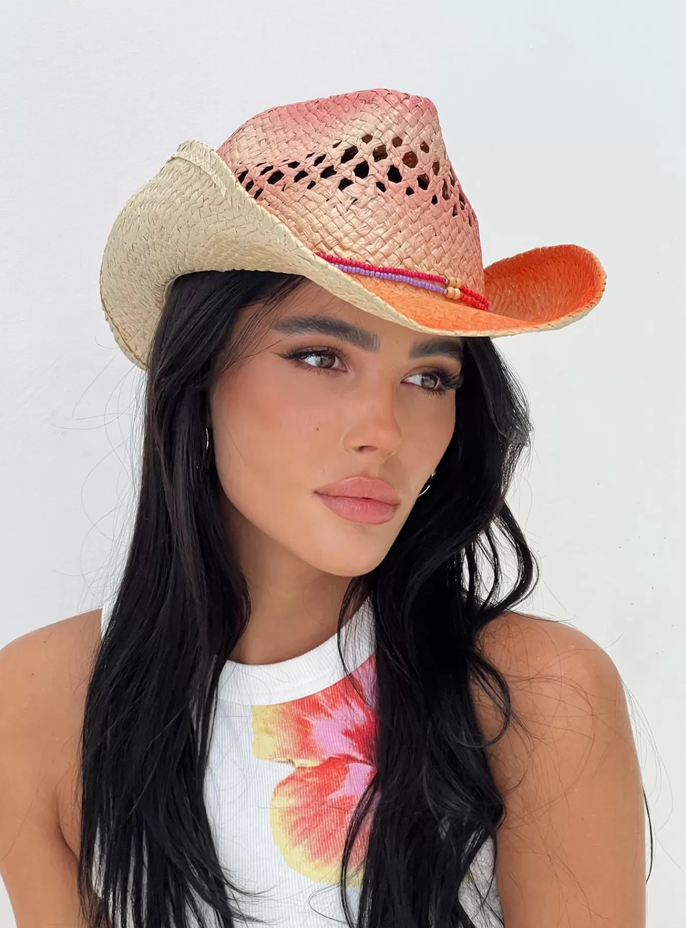 Princess Polly Hats | Emmitt Cowboy Hat Ombre Multi