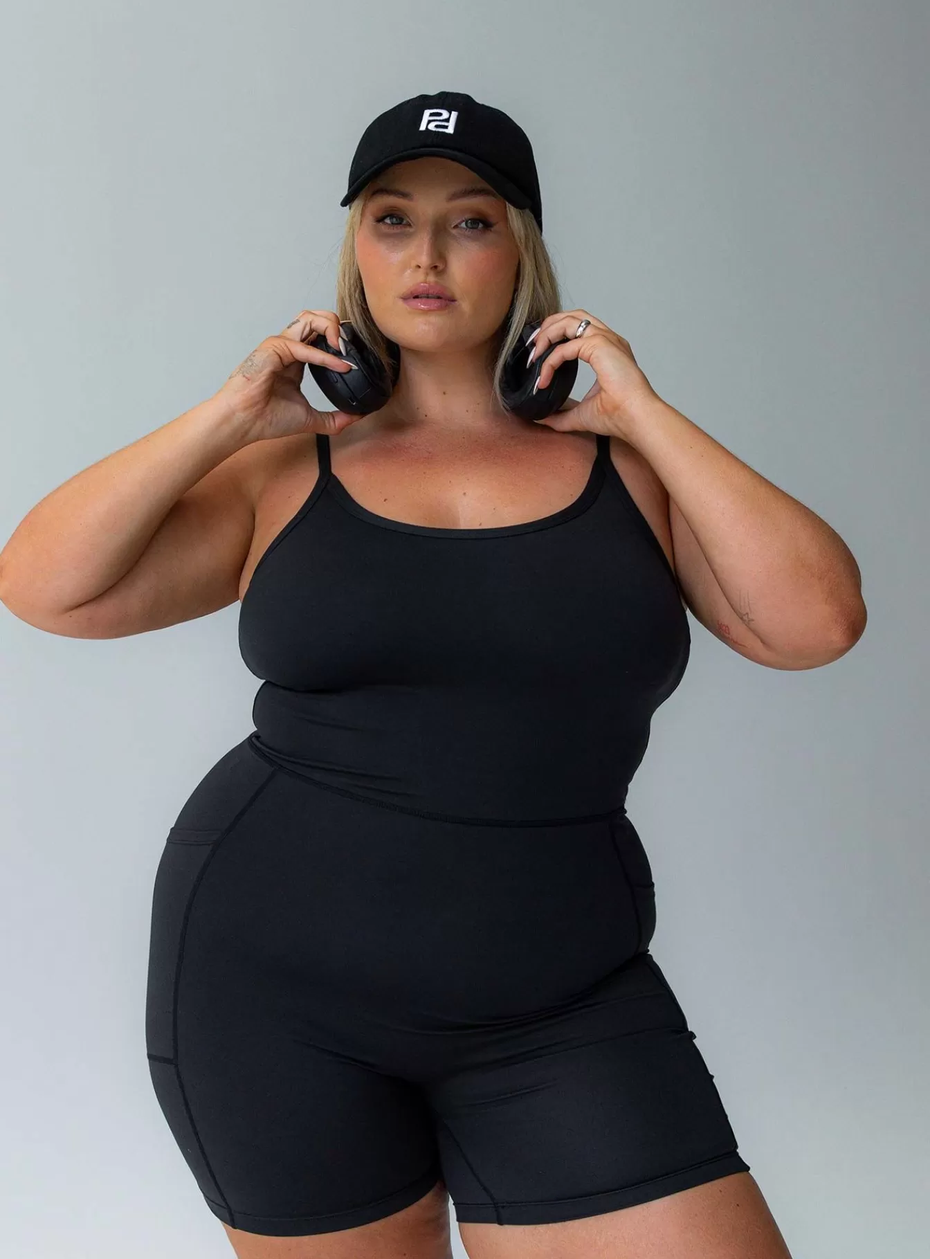 Princess Polly Rompers | Feel Good Contour Activewear Catsuit Curve Black
