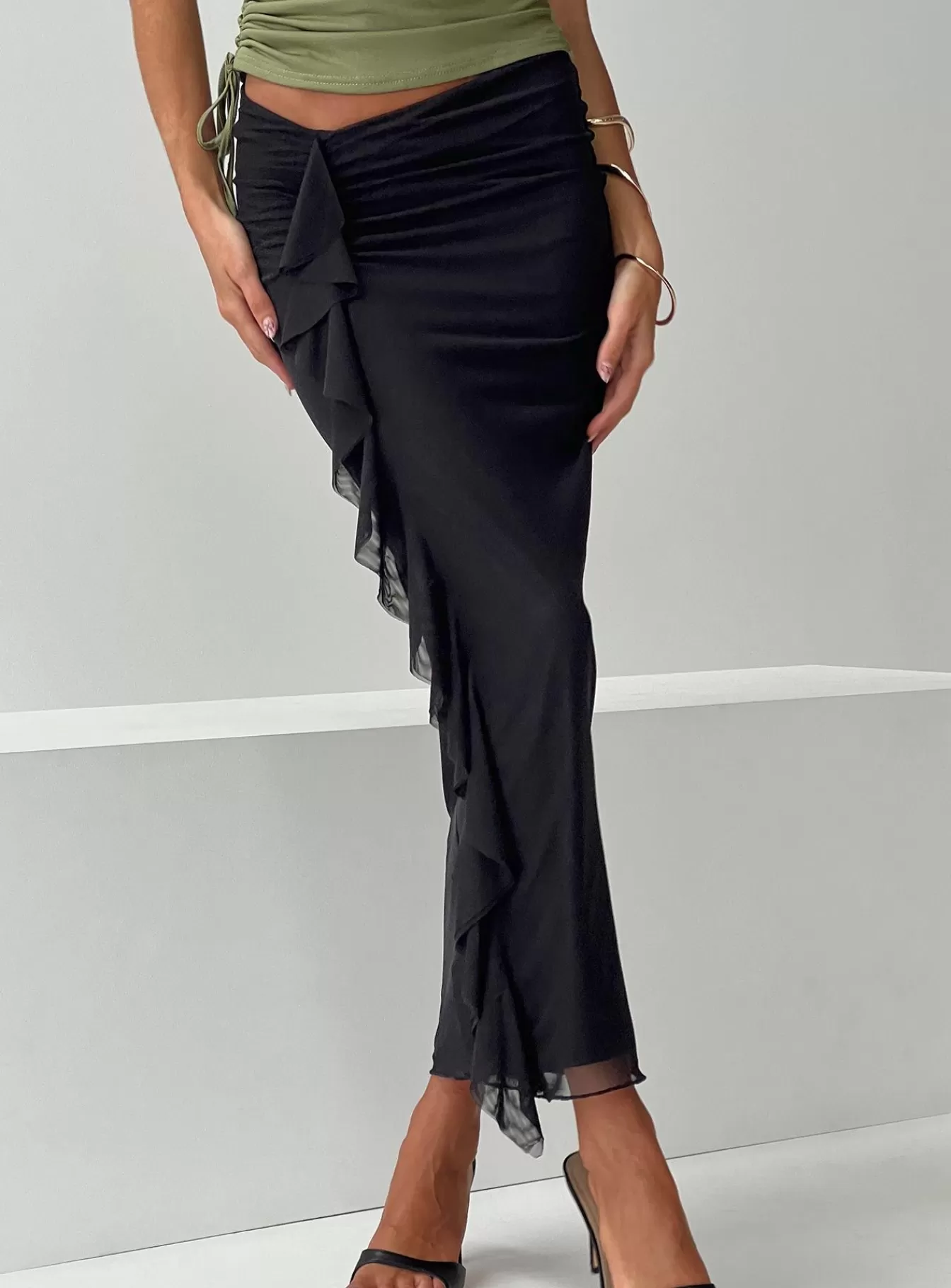 Princess Polly Skirts | Fleming Maxi Skirt Black