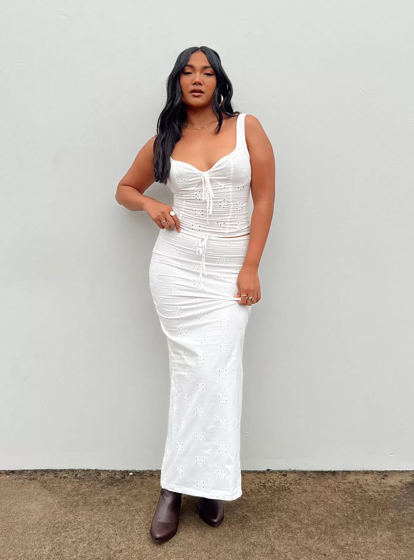 Princess Polly Skirts | Flowerfields Maxi Skirt Ivory