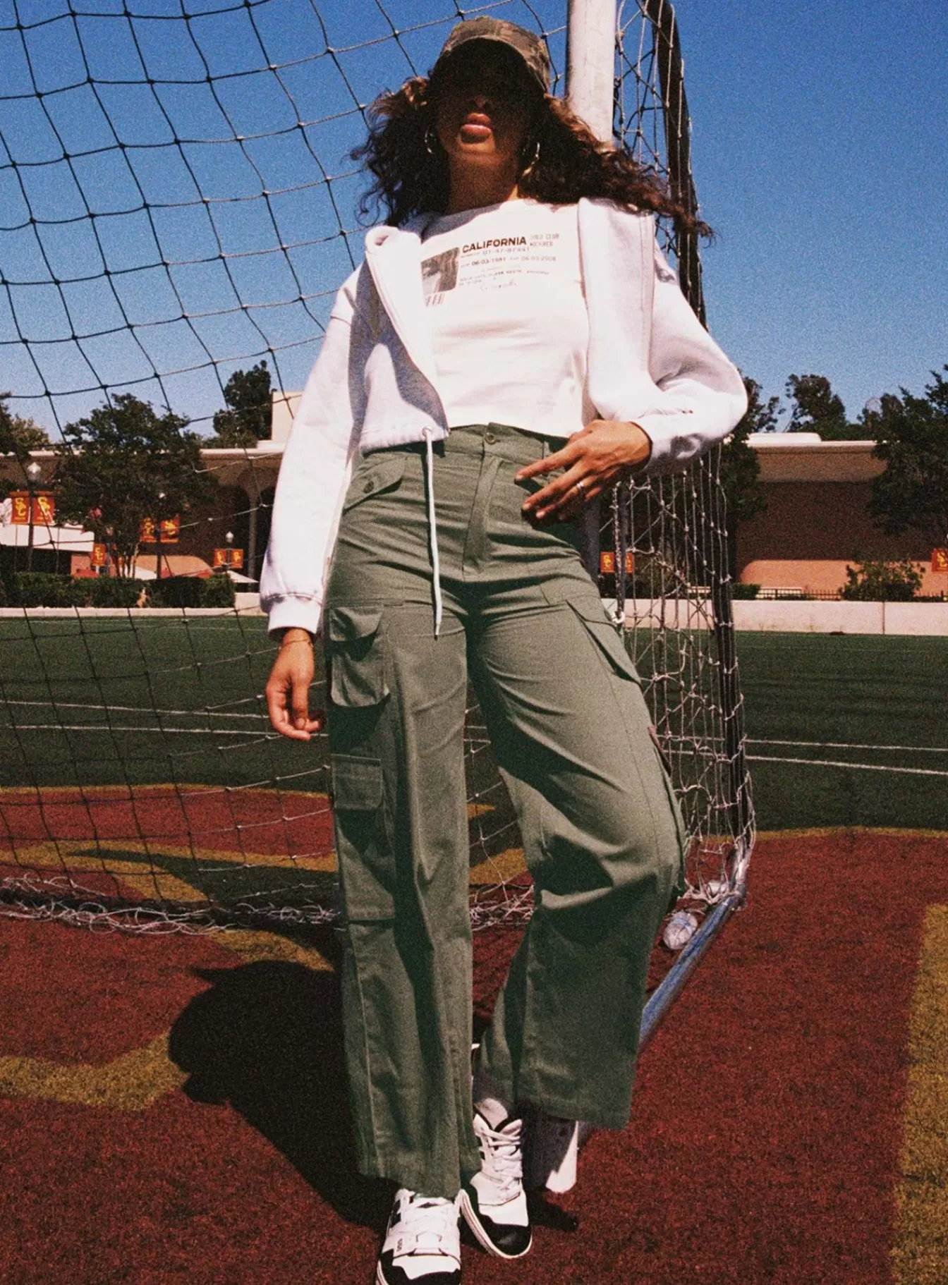 Princess Polly Pants | Fogarty Cargo Pants Sage Charcoal