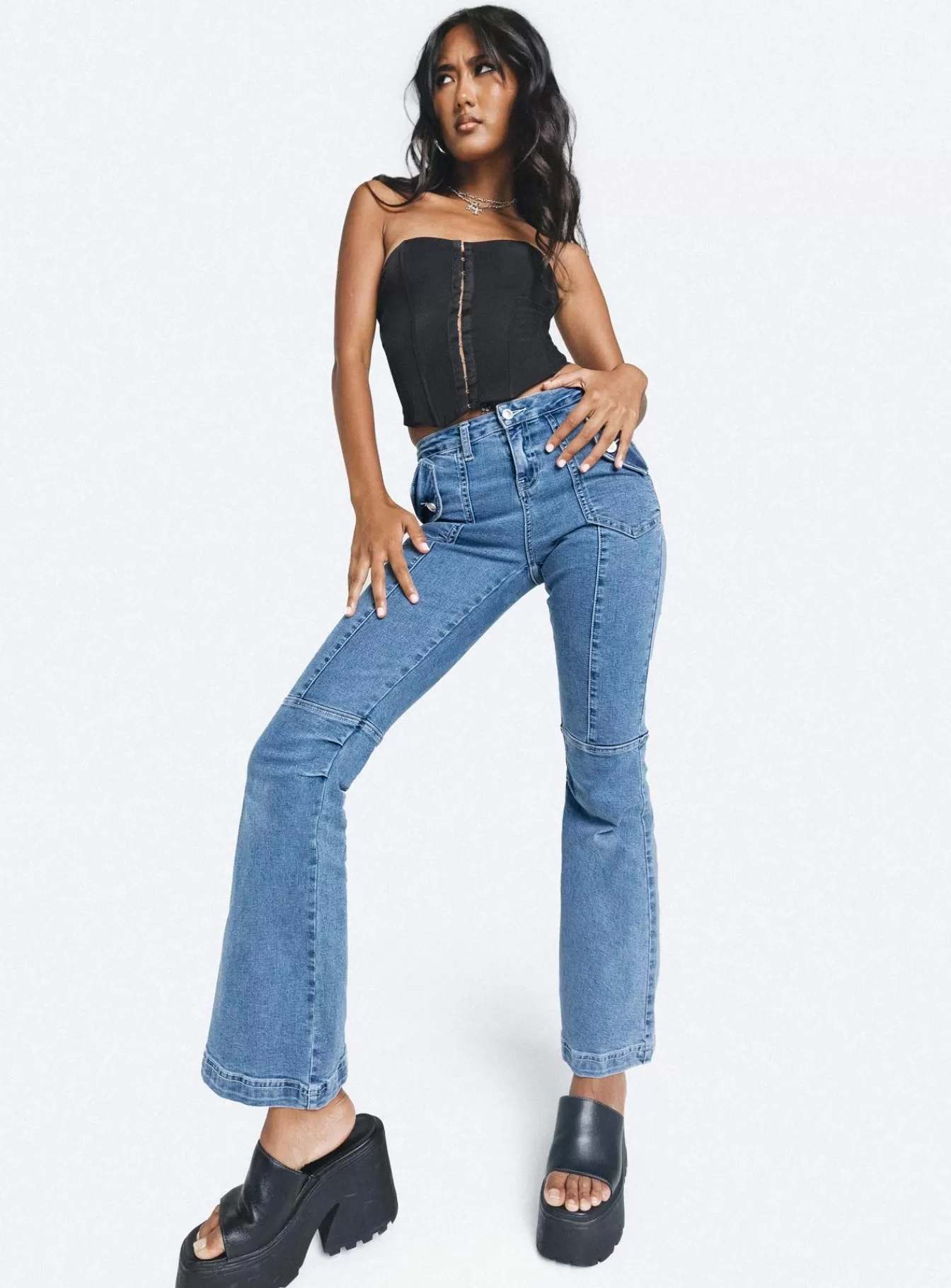 Princess Polly Jeans | Formont Jeans Mid Wash Denim Blue Denim