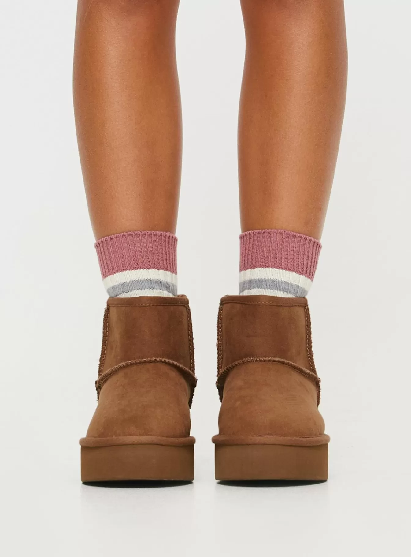 Princess Polly Boots | Franz Shearling Boots Dark Brown