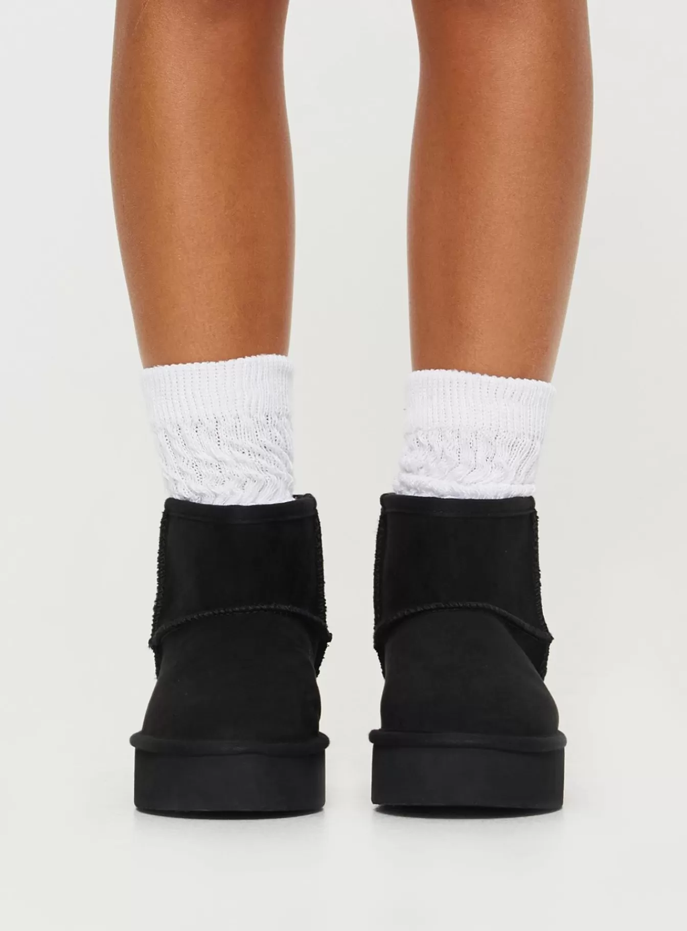 Princess Polly Boots | Franz Shearling Boots Black