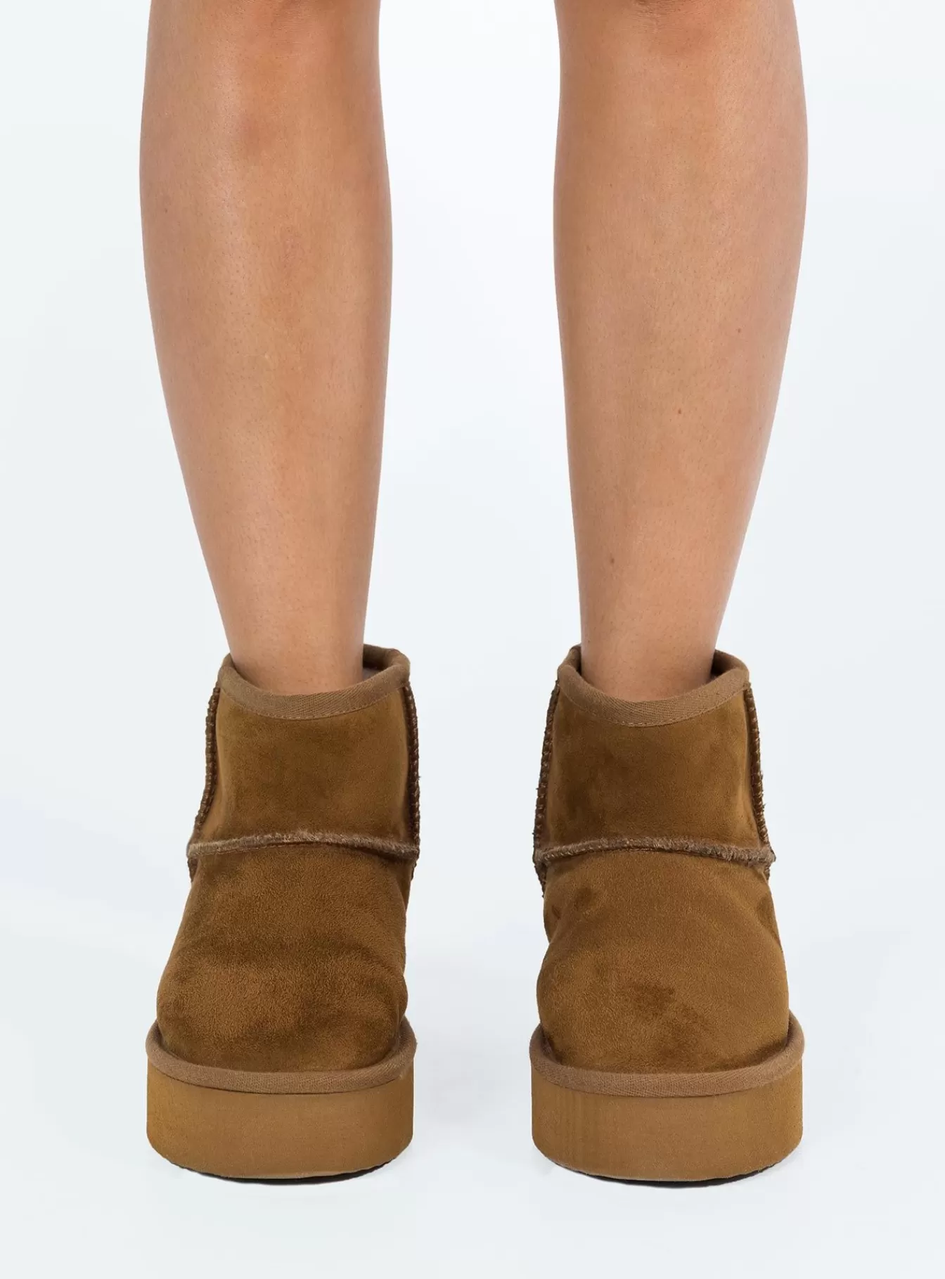 Princess Polly Boots | Franz Shearling Boots Brown Tan