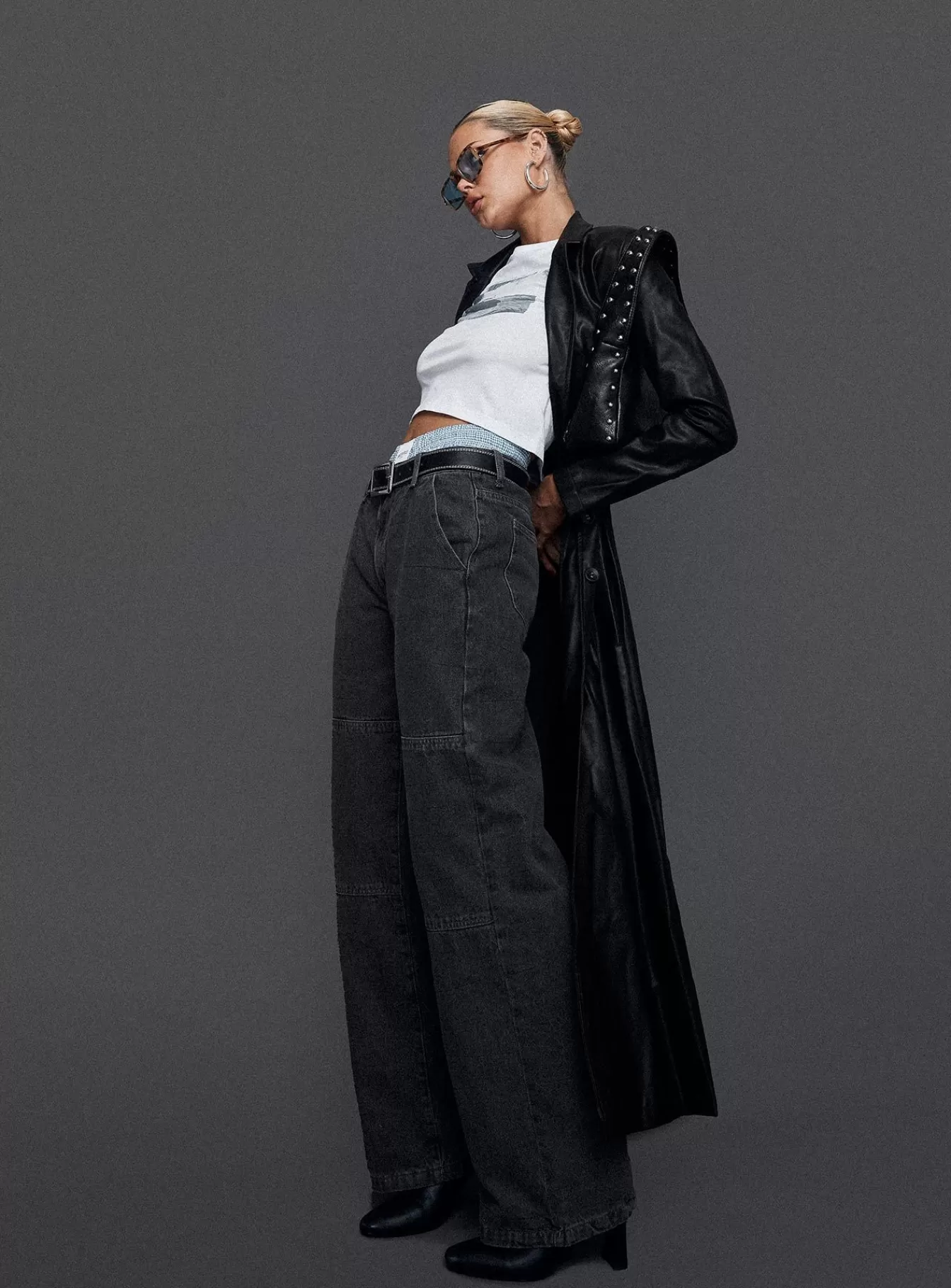 Princess Polly Jeans | Freedom Jeans Washed Charcoal