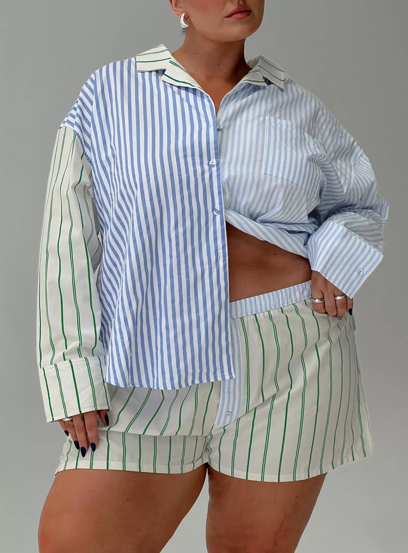 Princess Polly Shirts & Blouses | Get The Picture Shirt Curve Multi
