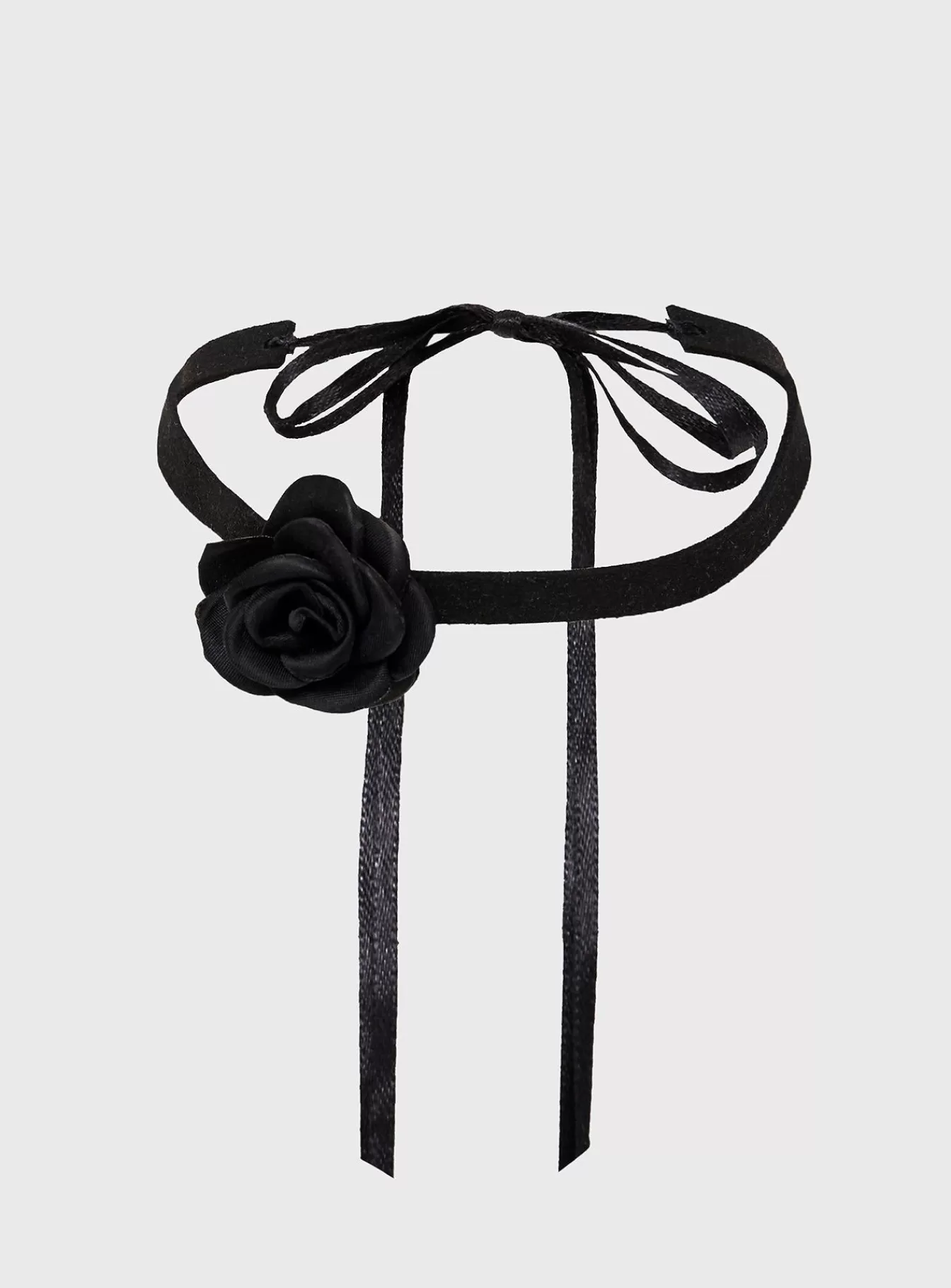 Princess Polly Necklaces | Ginger Flower Neck Tie Black
