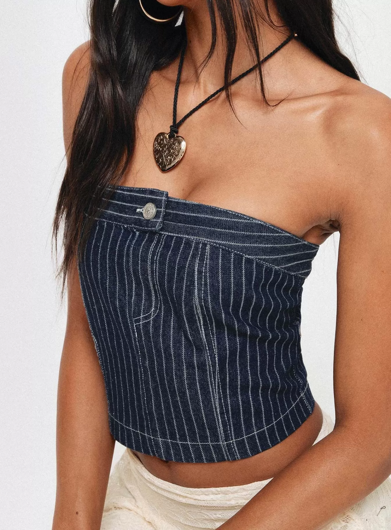 Princess Polly Corsets & Bustiers | Grier Strapless Denim Top Indigo