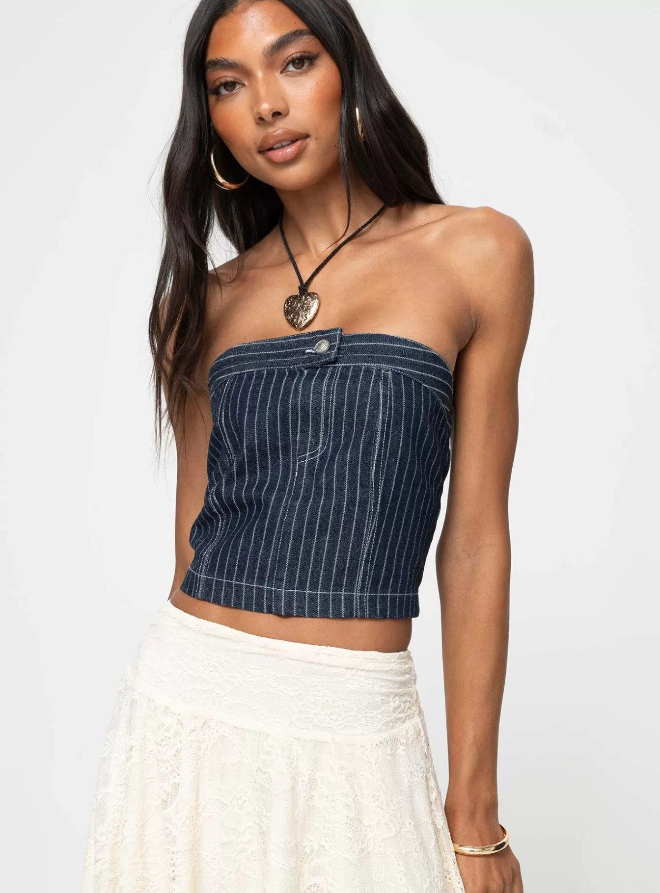 Princess Polly Corsets & Bustiers | Grier Strapless Denim Top Indigo