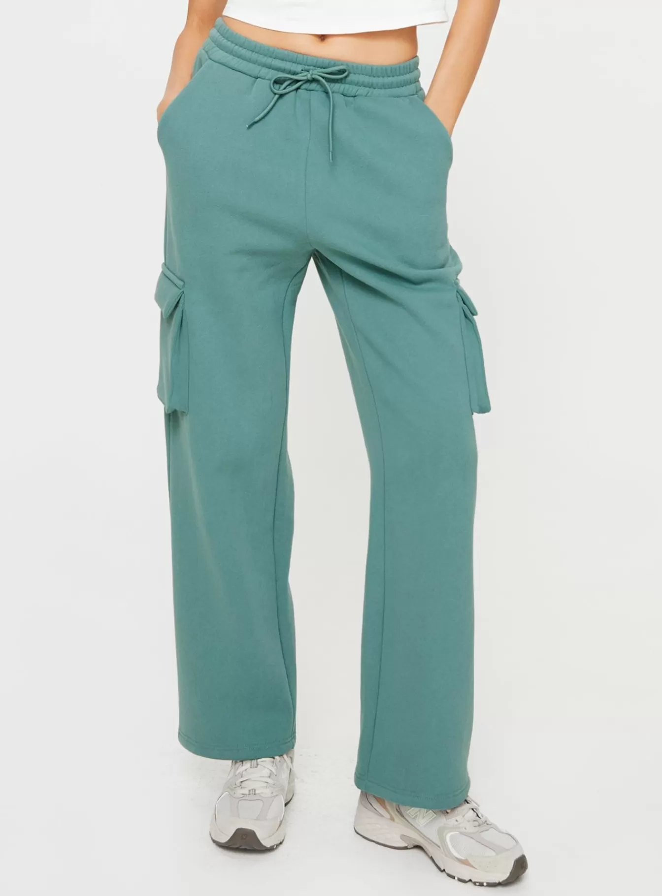 Princess Polly Pants | Hamner Cargo Track Pants Soft Sage