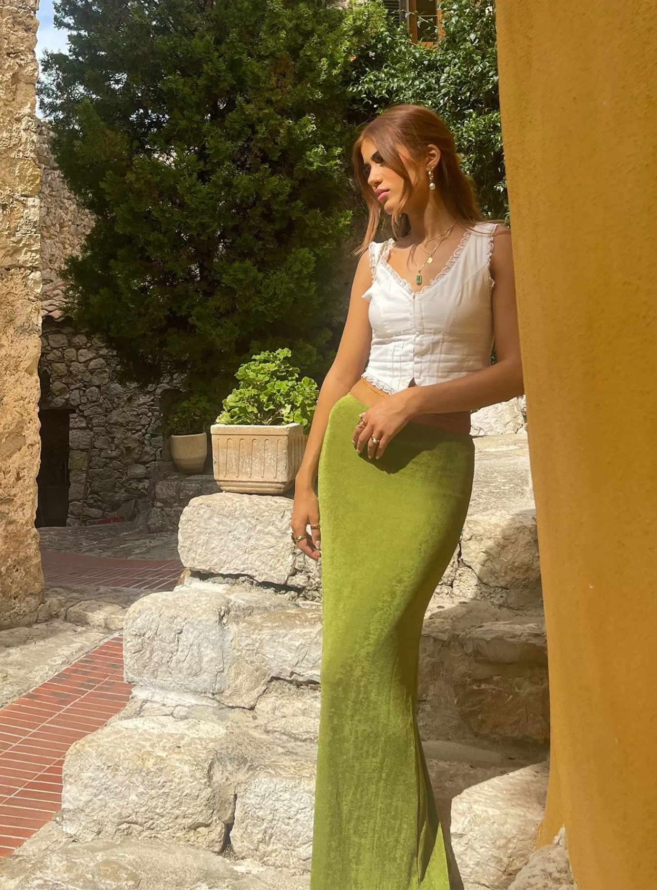 Princess Polly Skirts | Harriette Maxi Skirt Lower Impact Green