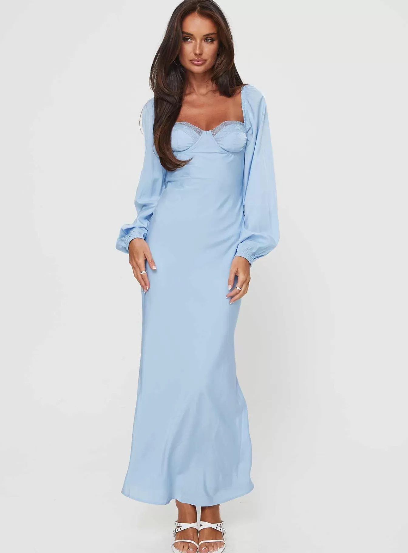 Princess Polly Maxi Dresses | Hazel Long Sleeve Maxi Dress Blue