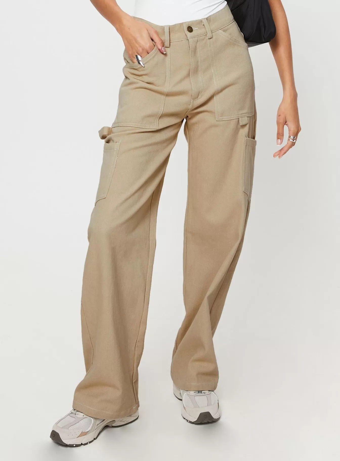Princess Polly Pants | Hellier Cargo Pant Beige