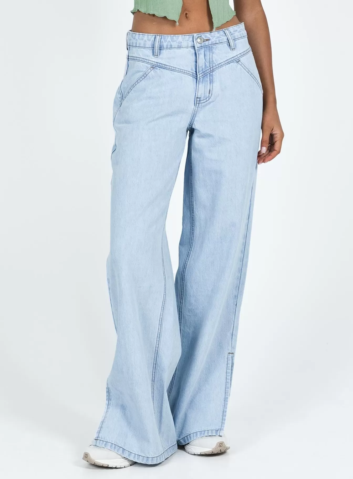 Princess Polly Jeans | Hogan Straight Leg Jeans Light Wash Denim